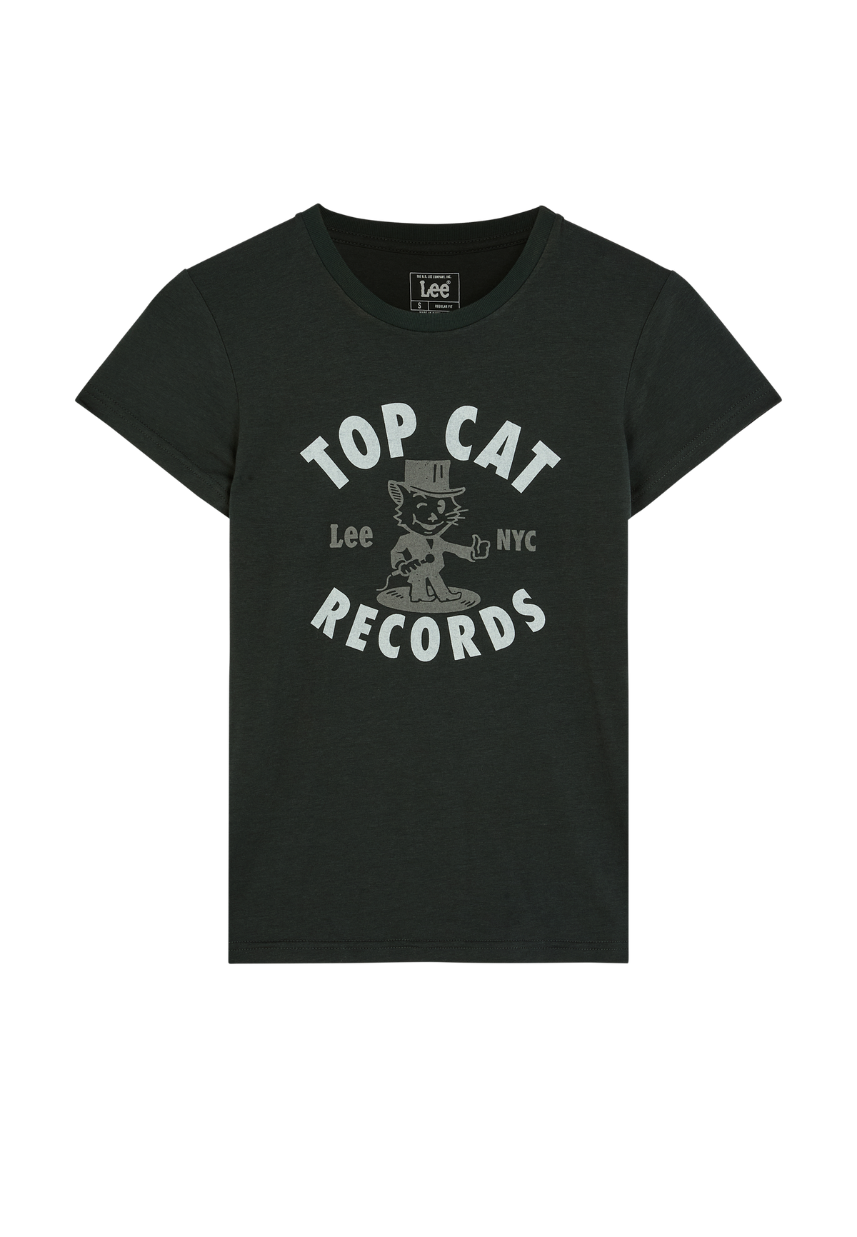 T-Shirt Record in Washed Black