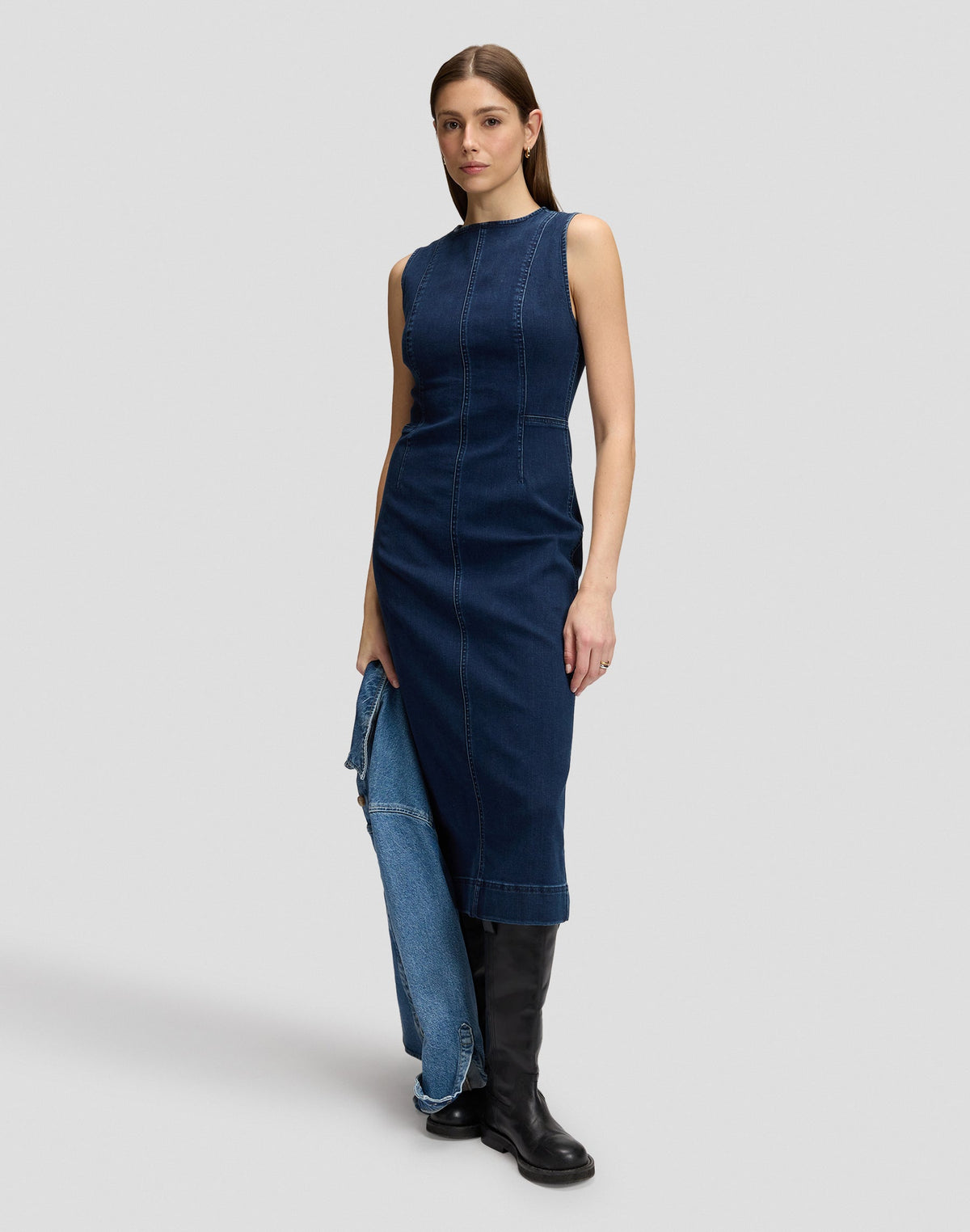Jeanskleid Shaped Long in Lee Hearts