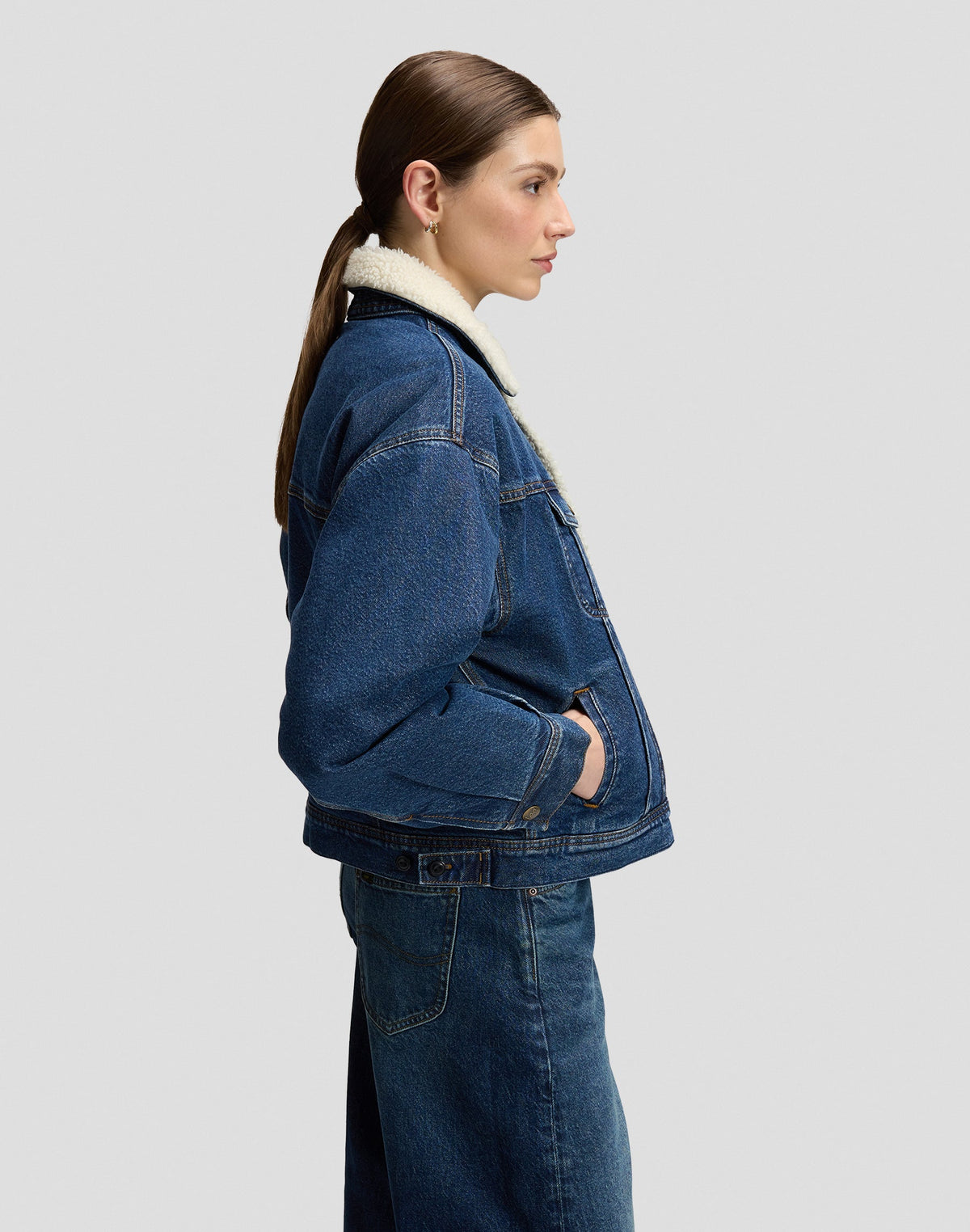 Jeansjacke Relaxed Sherpa Rider in Dandy