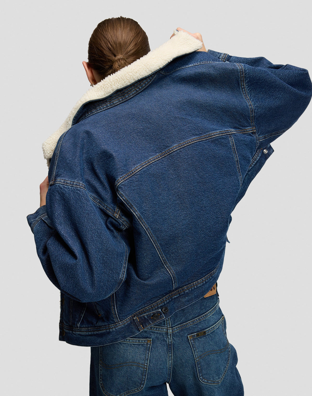 Jeansjacke Relaxed Sherpa Rider in Dandy
