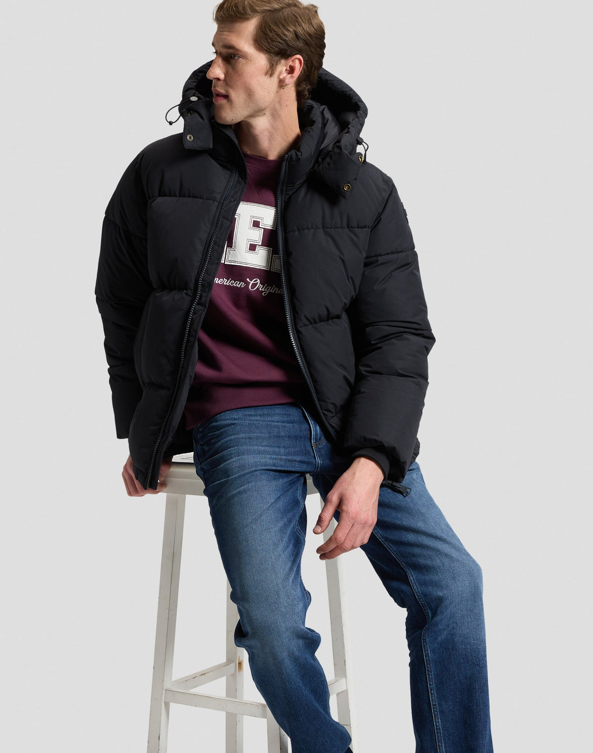 Winterjacke Lee Puffer in Black