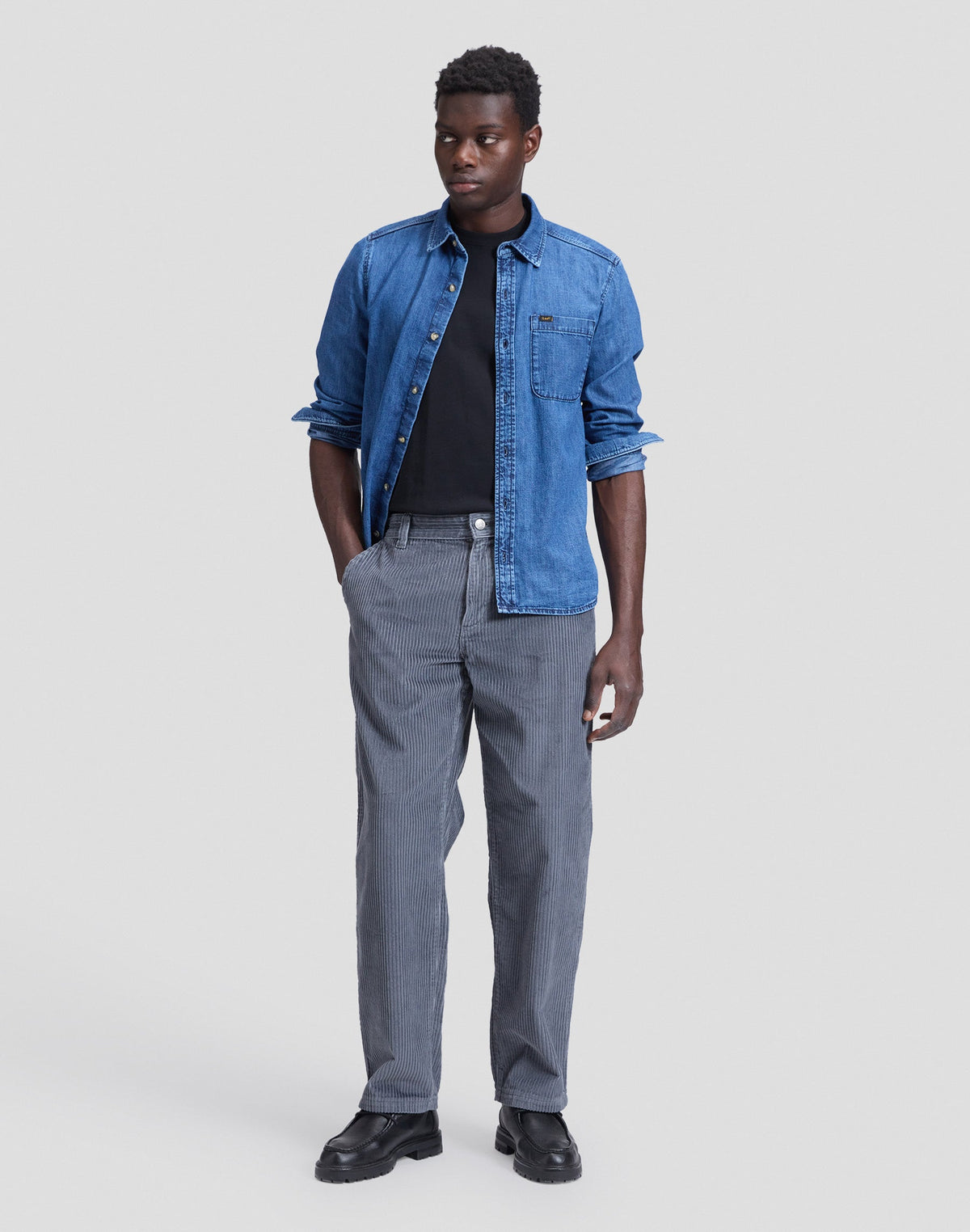 Cordhose Loose Workwear Chino in Turbulence