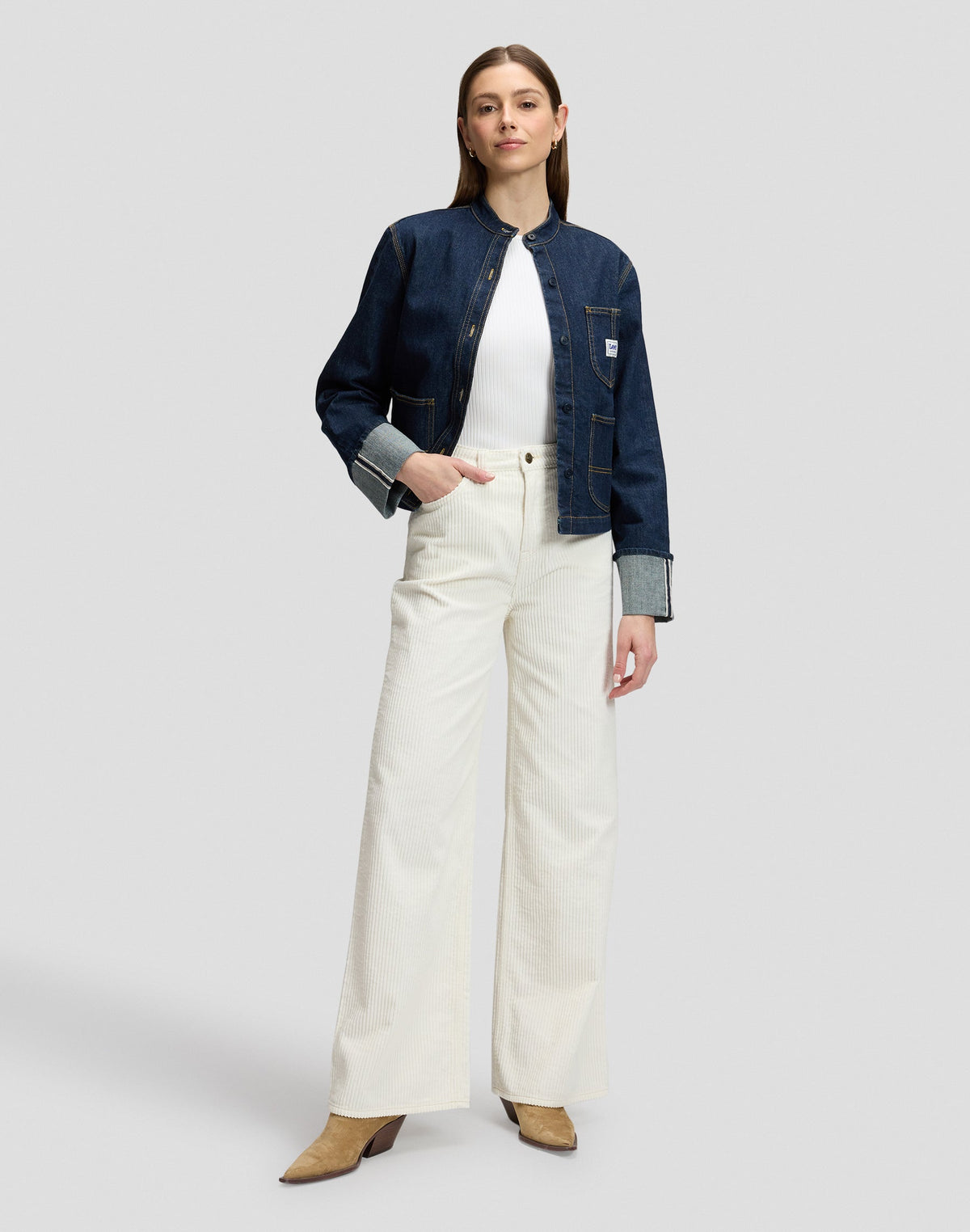 Cordhose Stella in Ecru