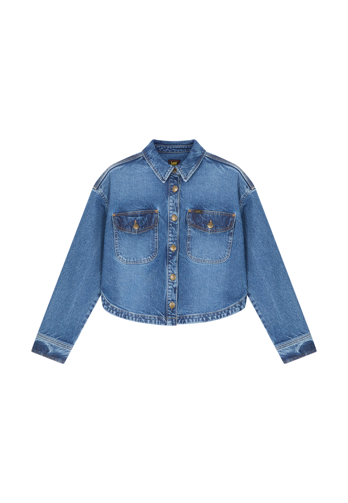 Hemd Flap Pocket in Vintage Blues