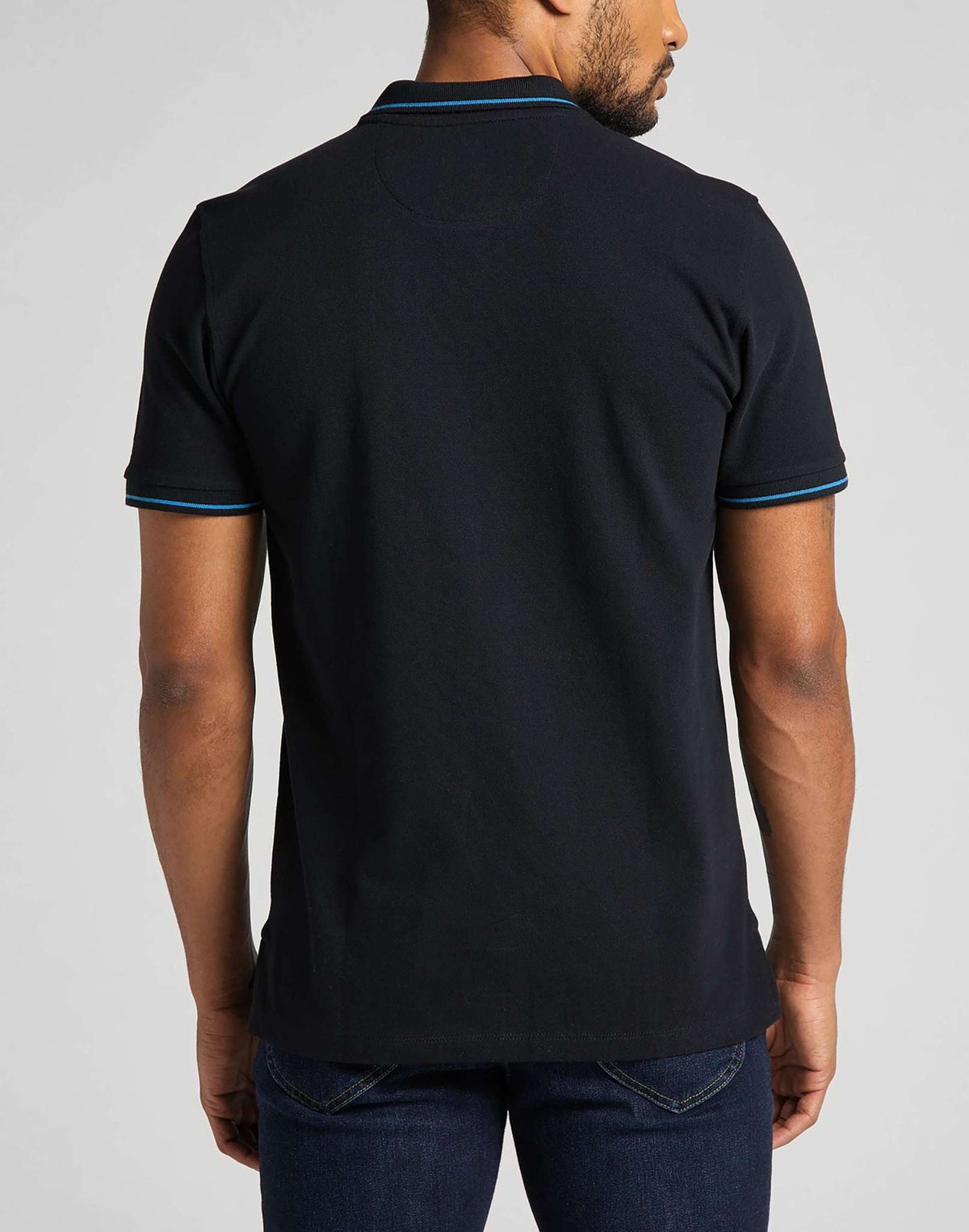 Pique Polo in Black