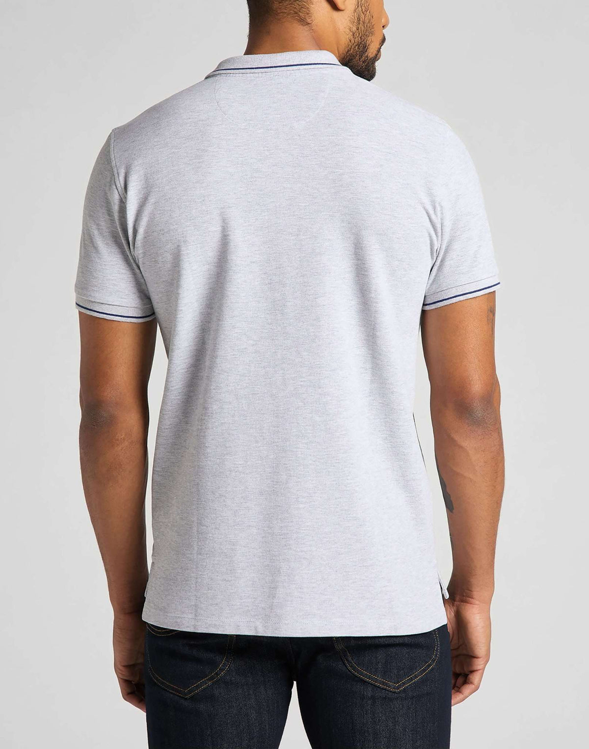 Pique Polo in Sharp Grey Melange
