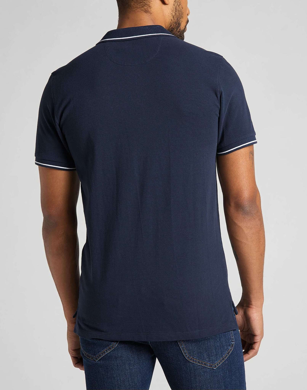 Pique Polo in Navy