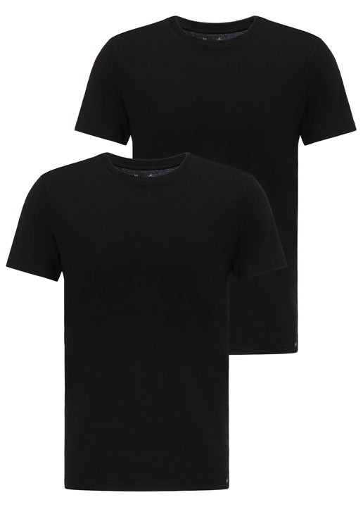 Twin Pack Crew Tee in Black