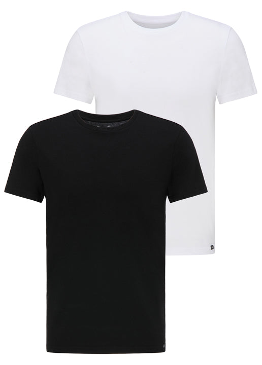 Twin Pack Crew in Black White