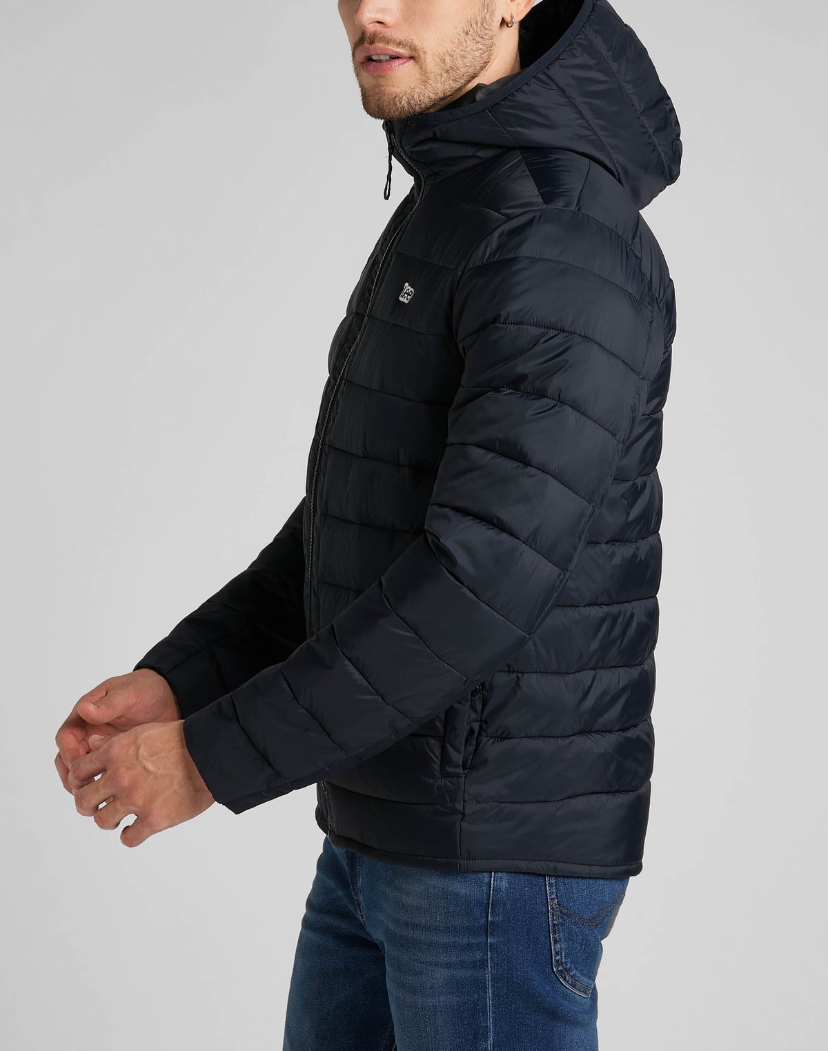 Light Puffer Jacket in Black