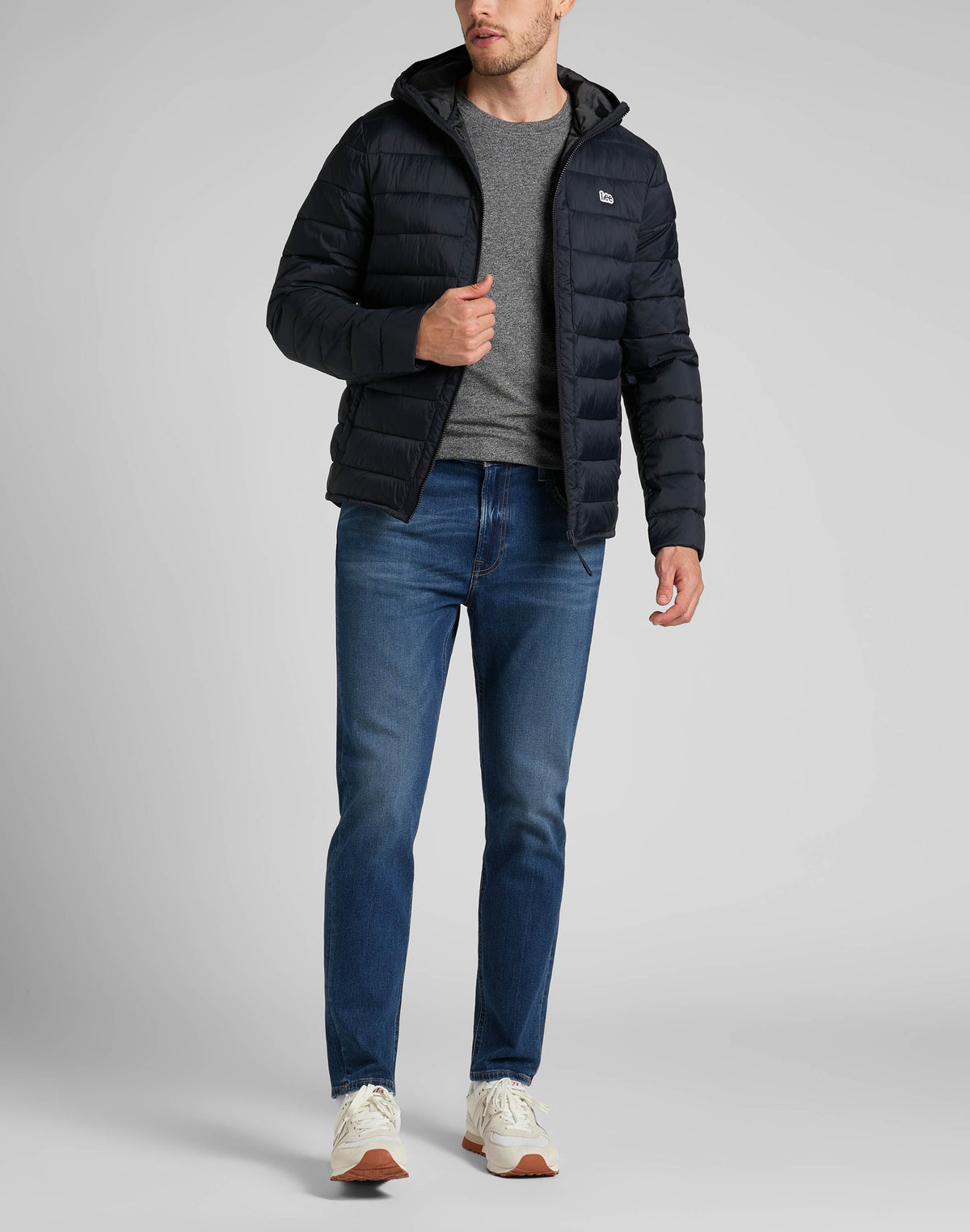 Light Puffer Jacket in Black