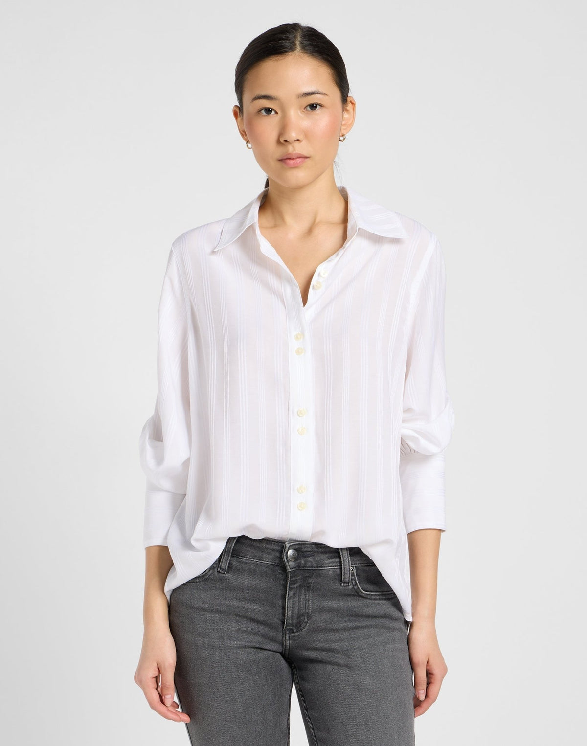 Balloon Sleeve Shirt in Bright White - LEE Schweiz