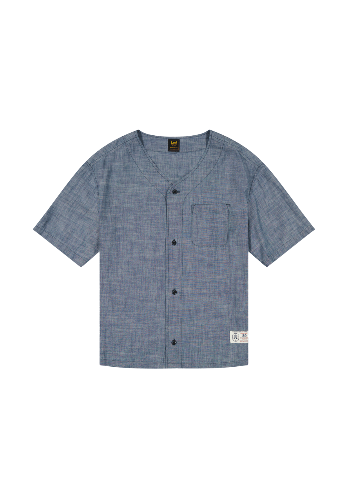 Baseball Tee With Pocket in Light Wash Chambray - LEE Schweiz