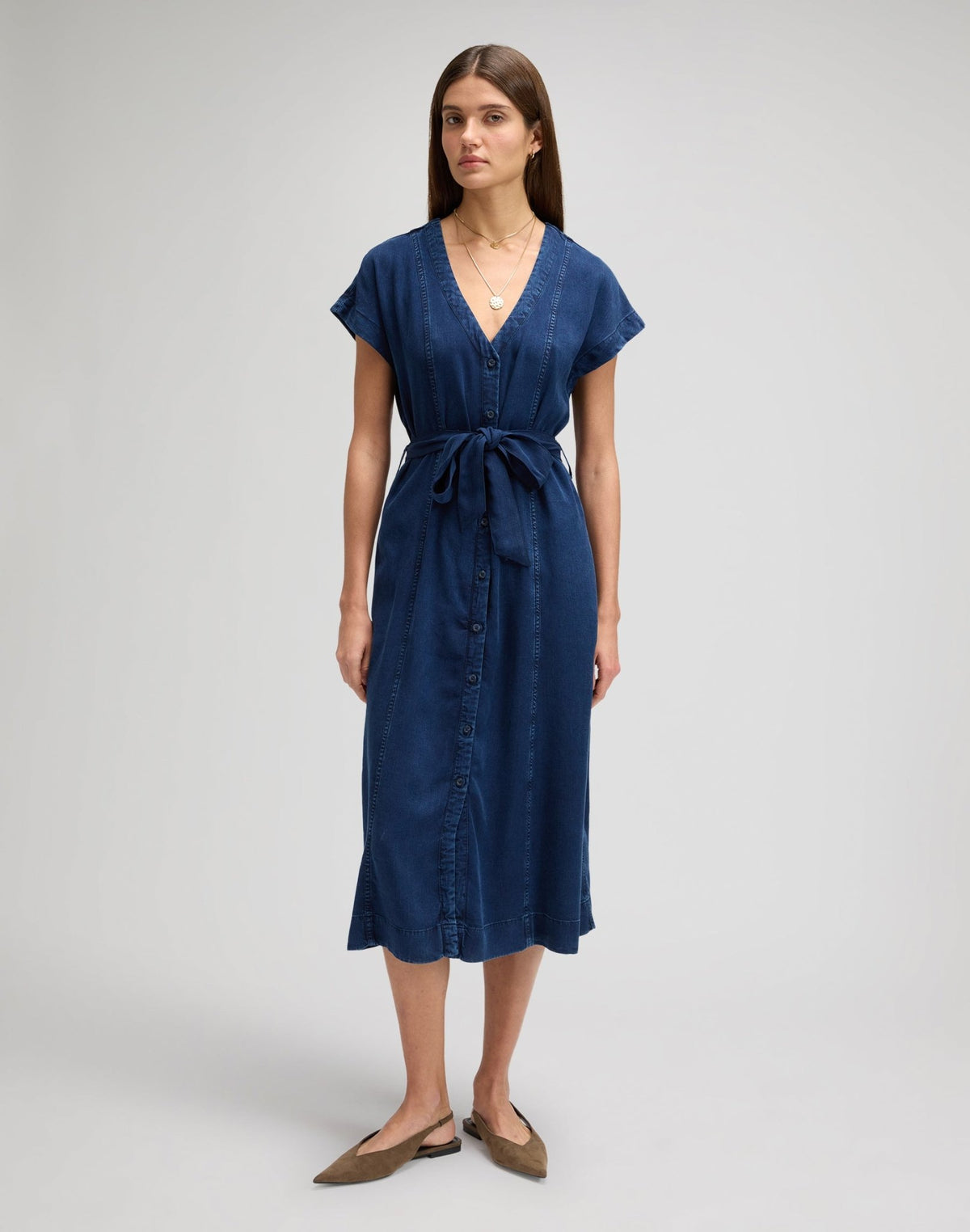Belted Midi Dress in Sunset Ride - LEE Schweiz