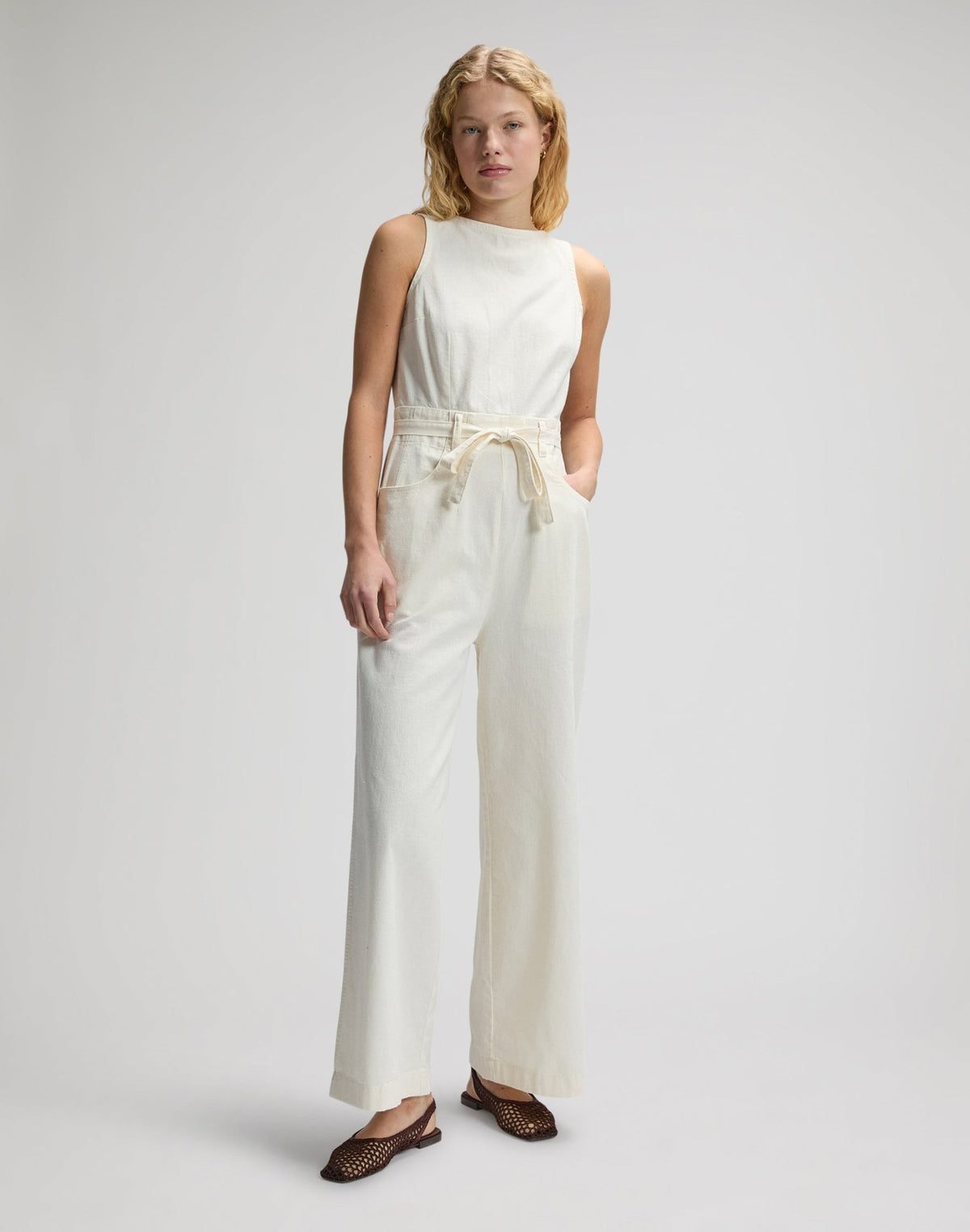 Boatneck Jumpsuit in Natural - LEE Schweiz