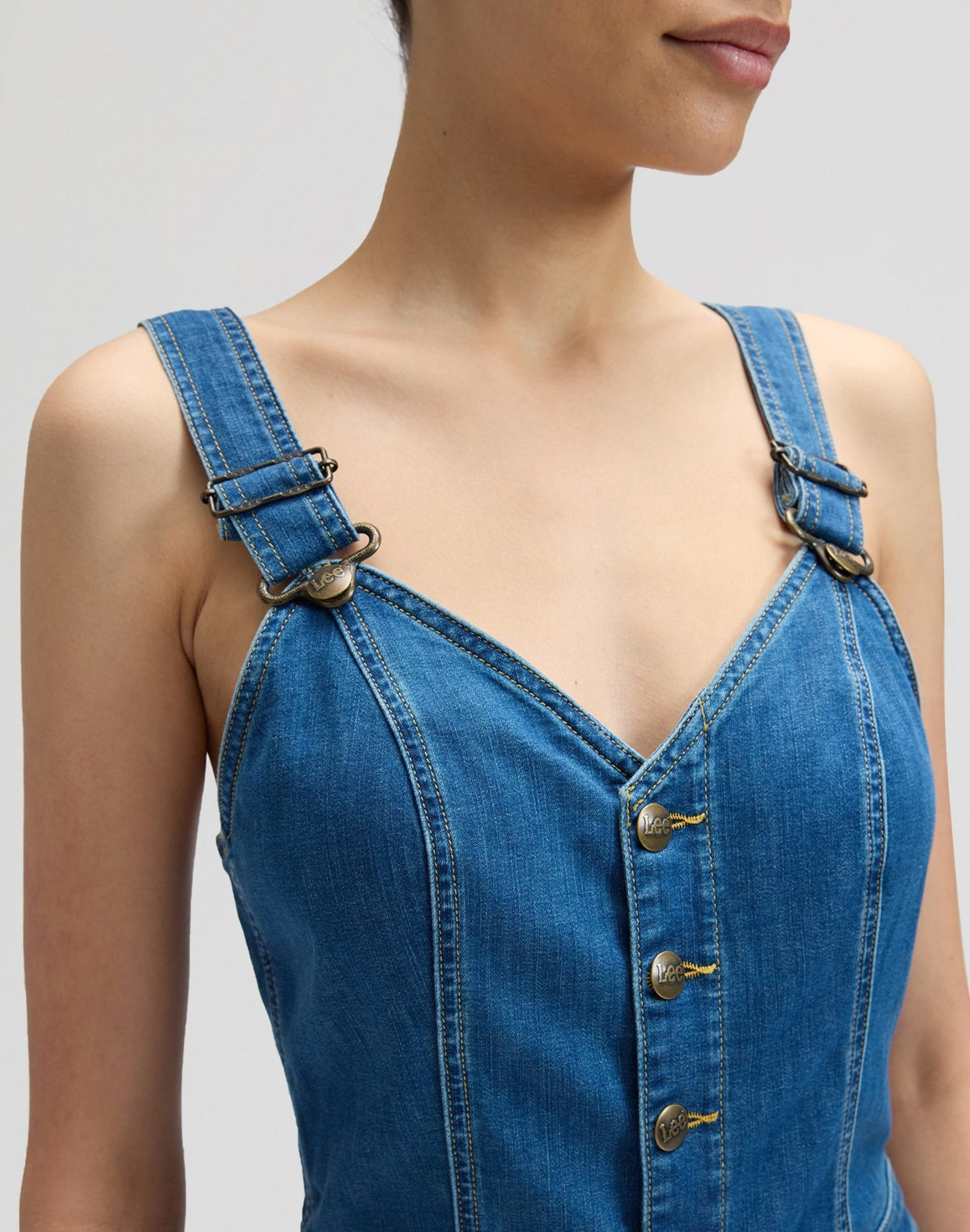 Cut Out Jumpsuit in Blue Arrow - LEE Schweiz