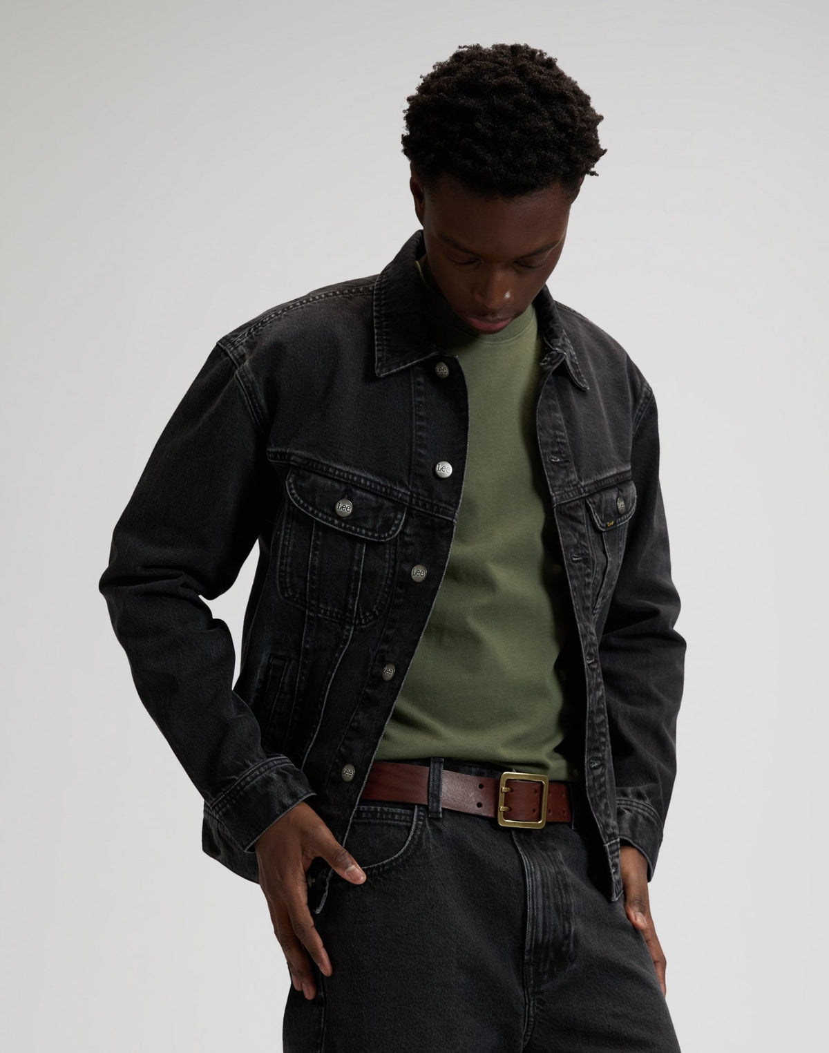 Double Pin Belt in Dark Brown - LEE Schweiz