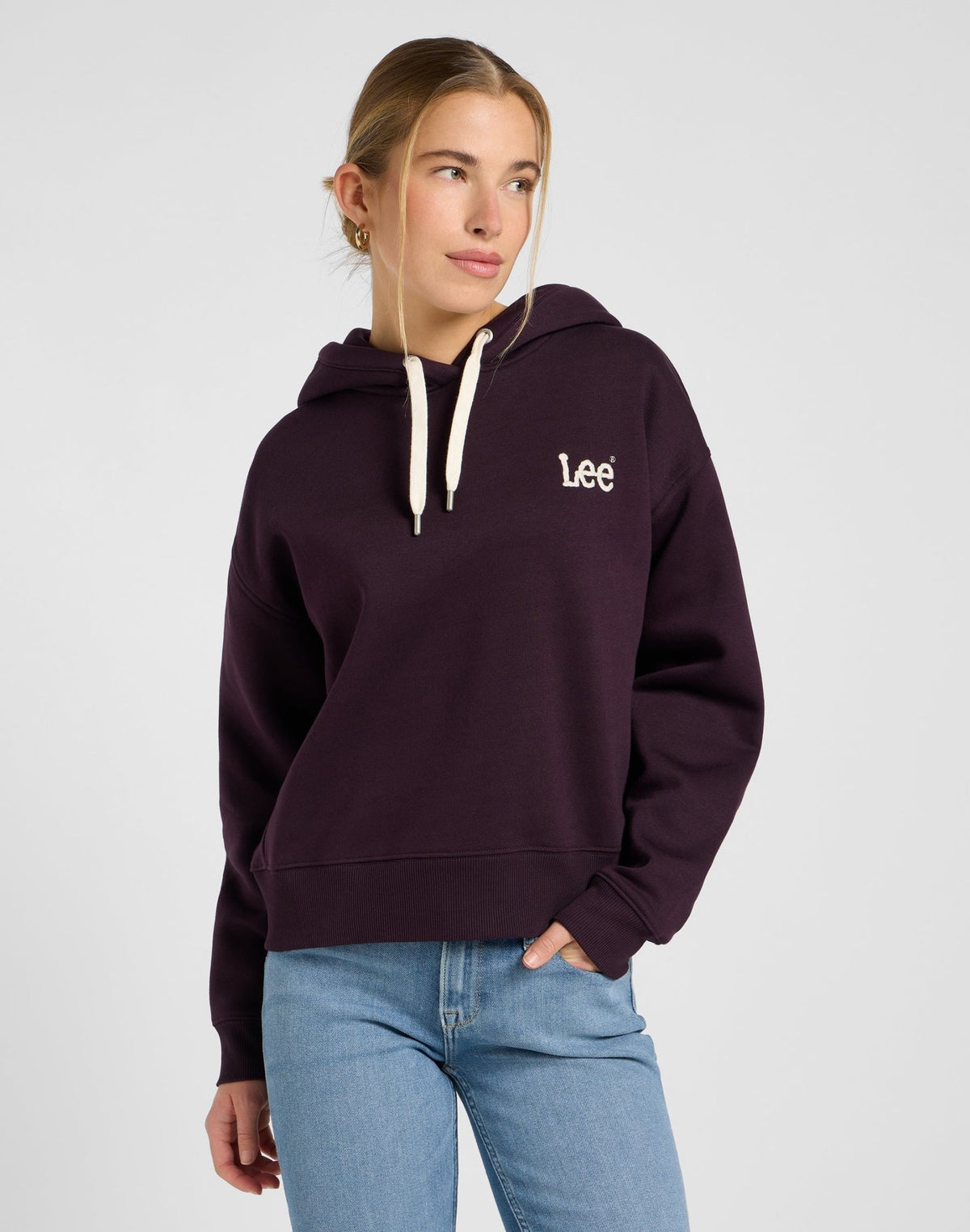 Essential Hoodie in Deep Wine - LEE Schweiz