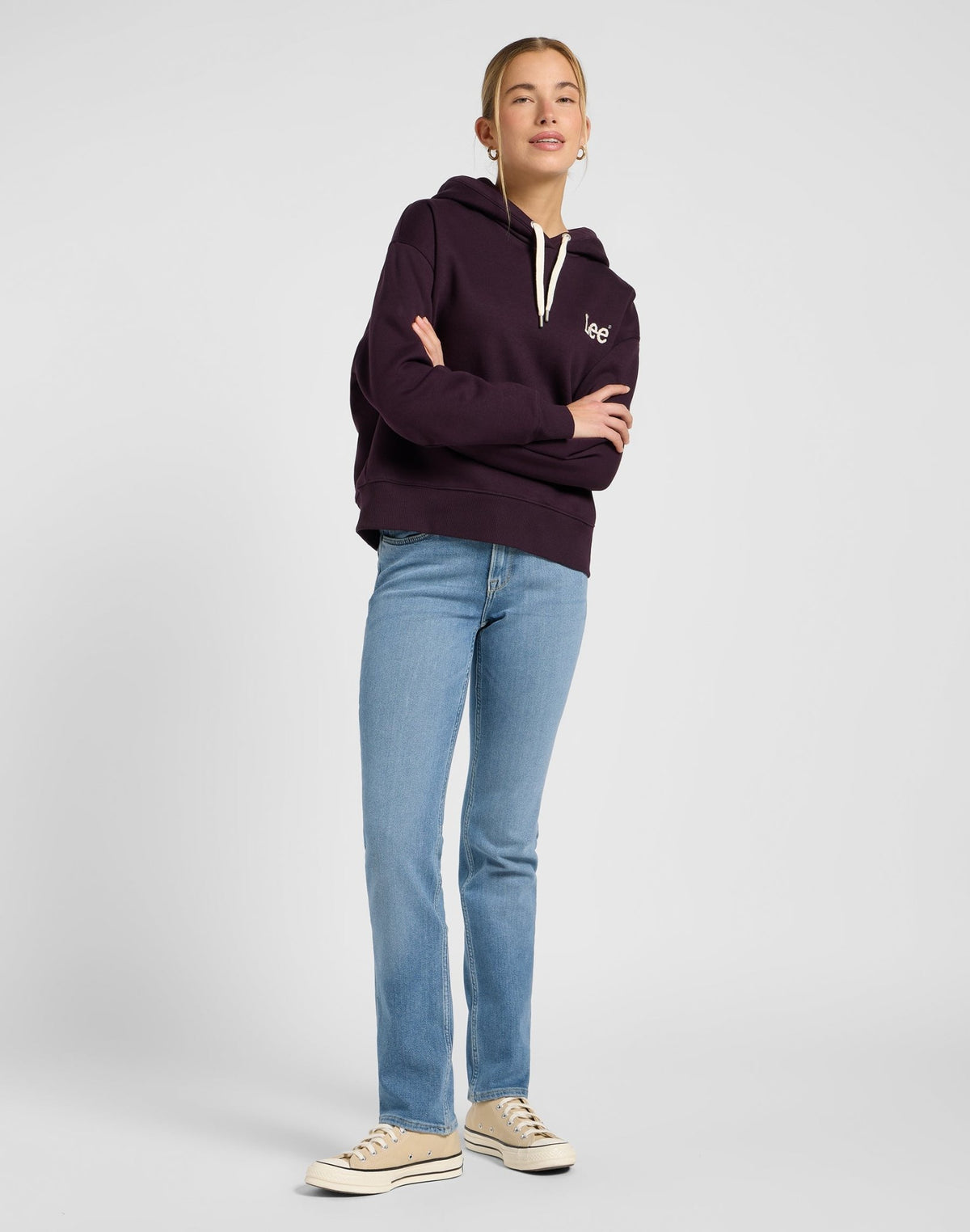 Essential Hoodie in Deep Wine - LEE Schweiz