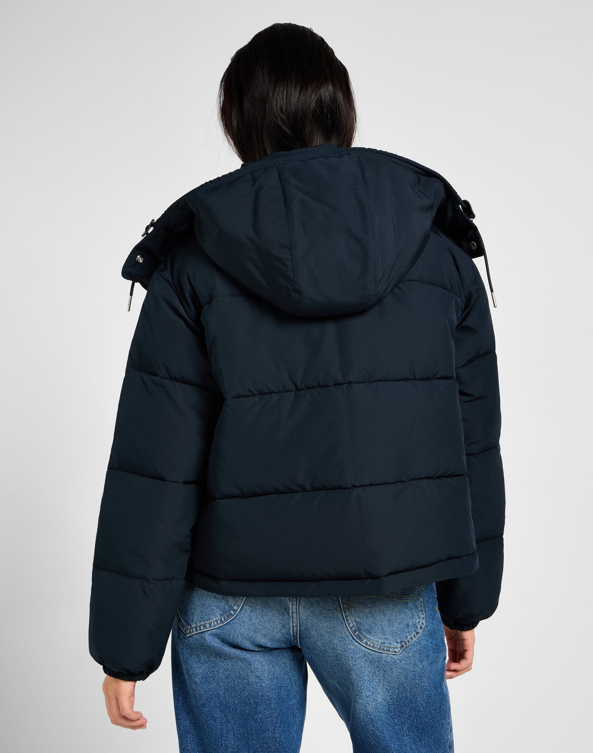 Hooded Short Puffer in Unionall Black - LEE Schweiz