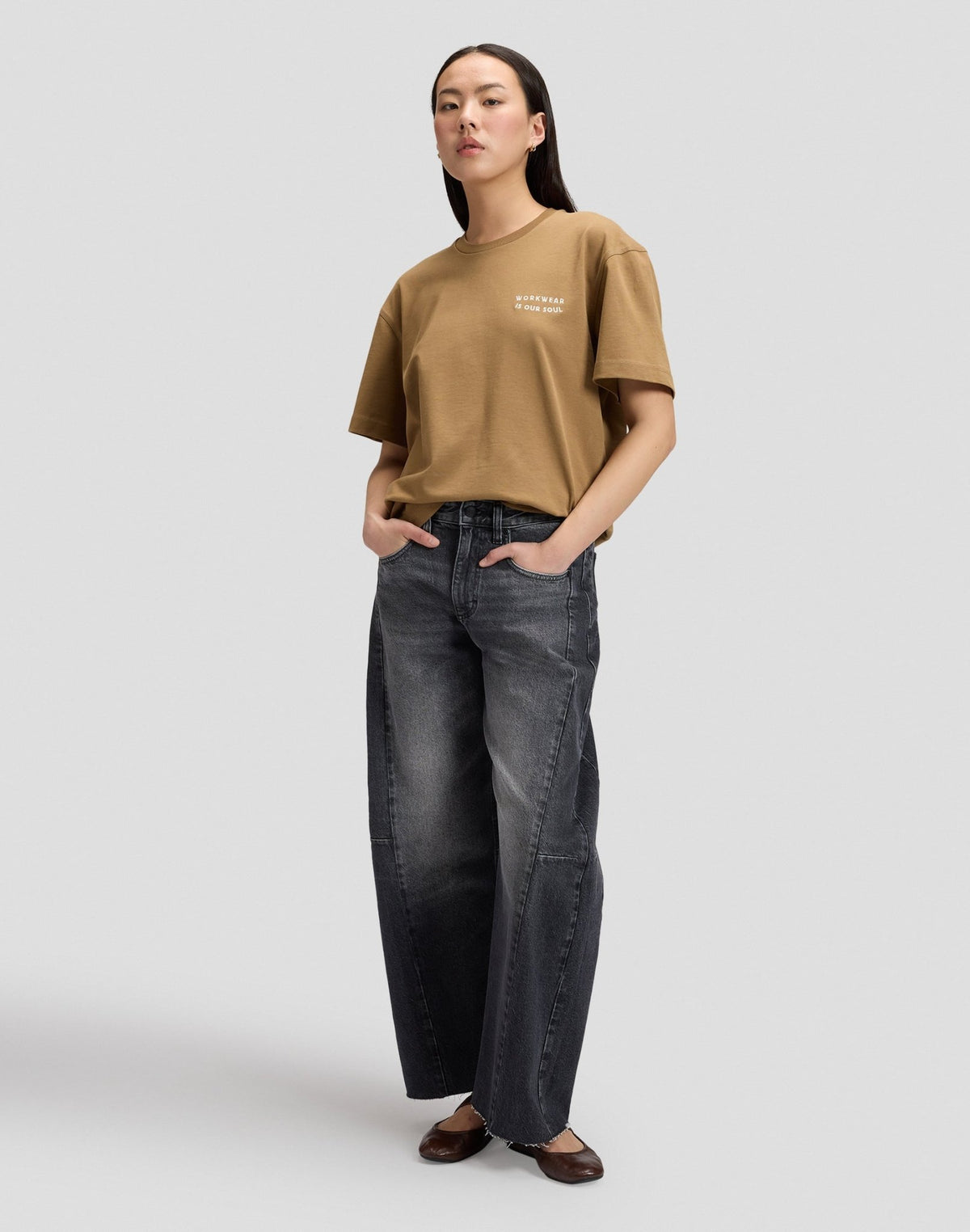 Jeans Rider Barrel in Charred Black - LEE Schweiz