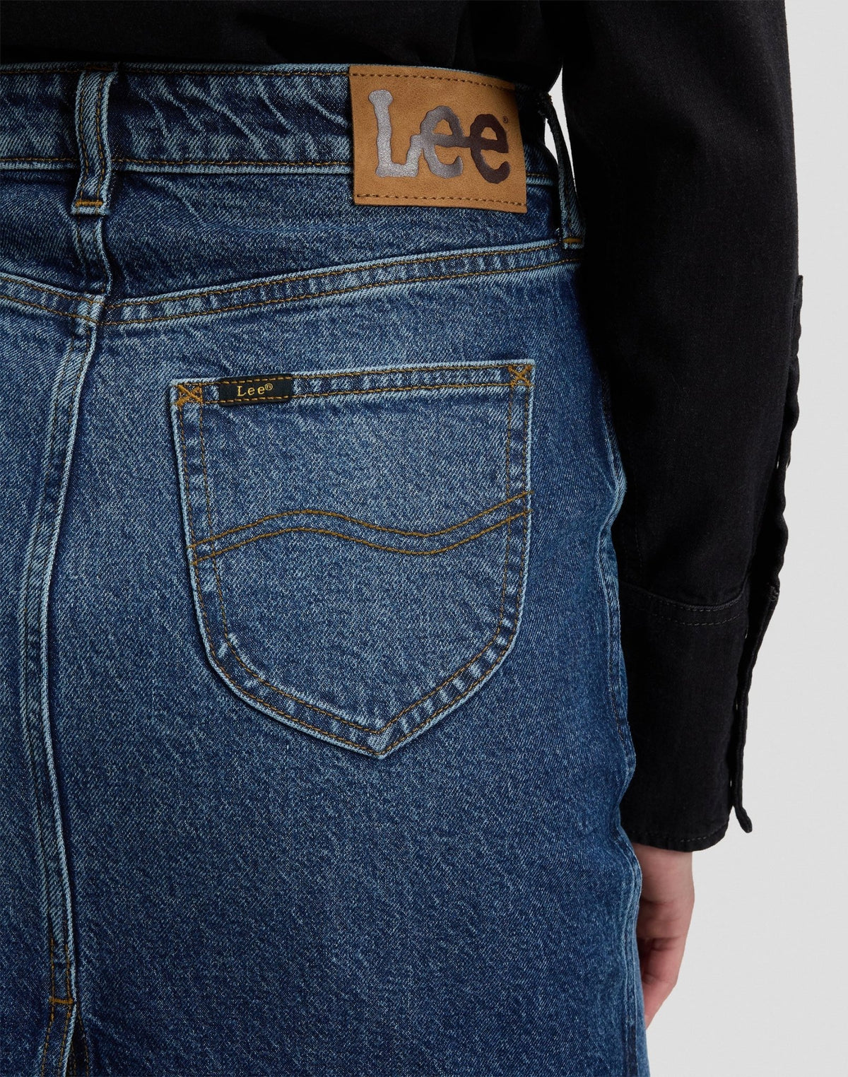 Jeansrock Midi in Flash Blue - LEE Schweiz