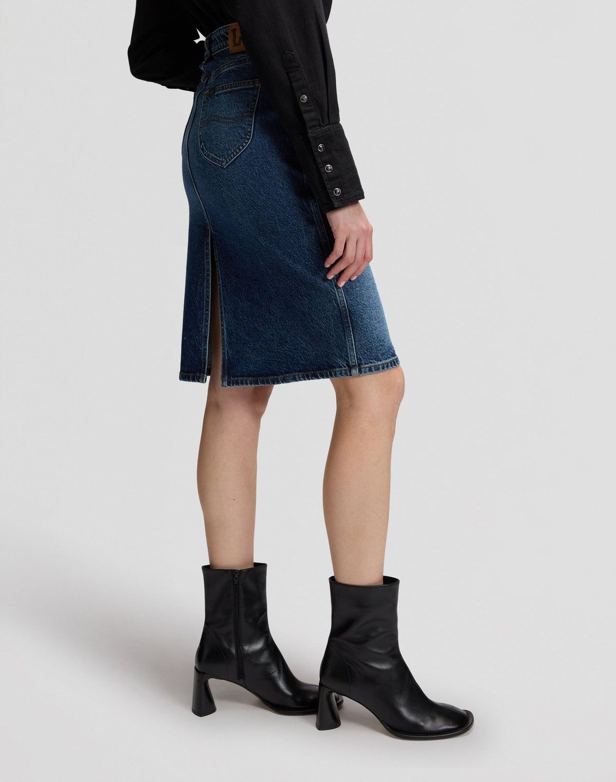 Jeansrock Midi in Flash Blue - LEE Schweiz