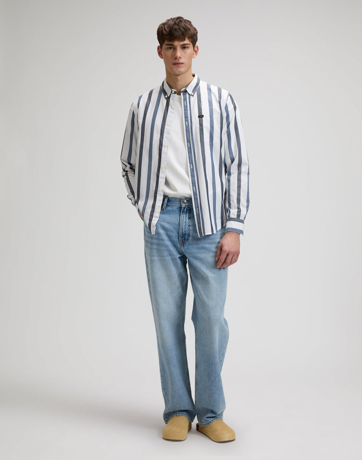 Lee Button Down in Tonal Rivet Navy Stripe - LEE Schweiz