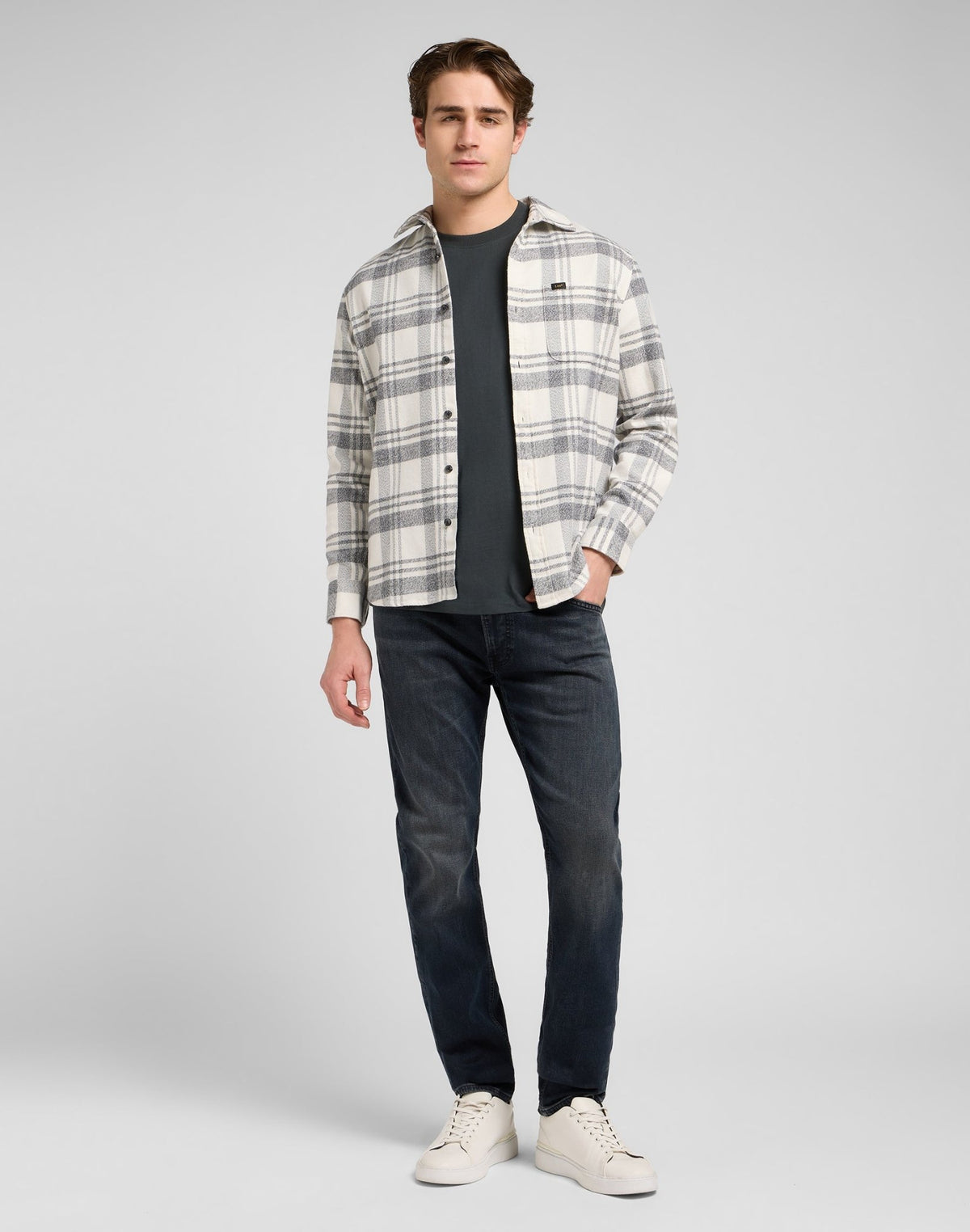Mercantile Shirt in Painter Gray Jaspe Plaid - LEE Schweiz