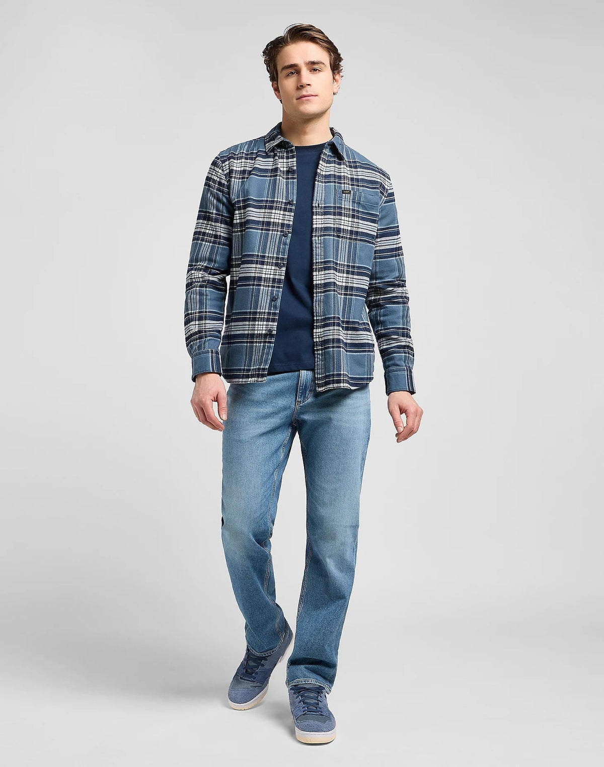 Mercantile Shirt in Vintage Blue Plaid - LEE Schweiz