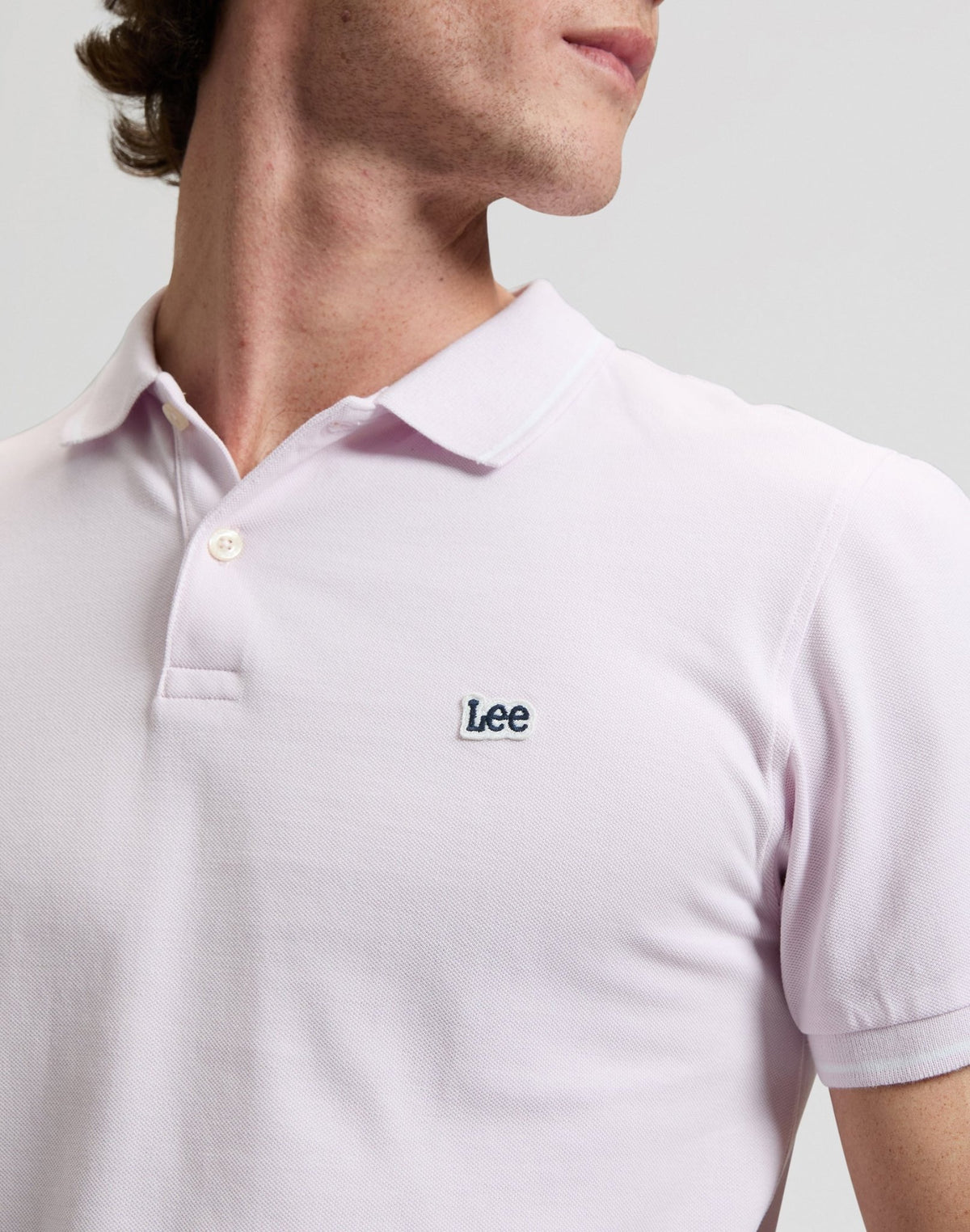 Pique Polo in Light Icy Pink - LEE Schweiz