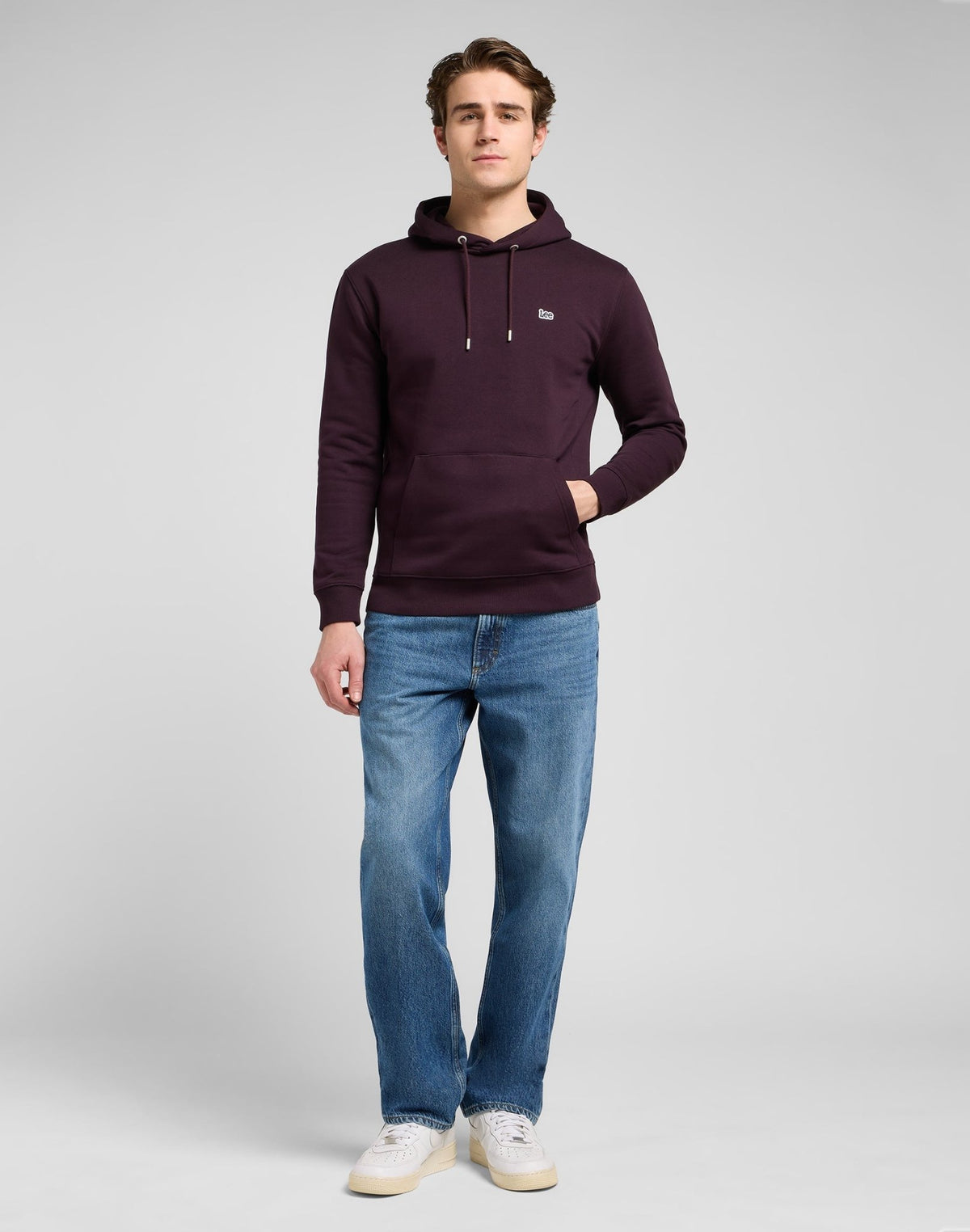 Plain Hoodie in Deep Wine - LEE Schweiz