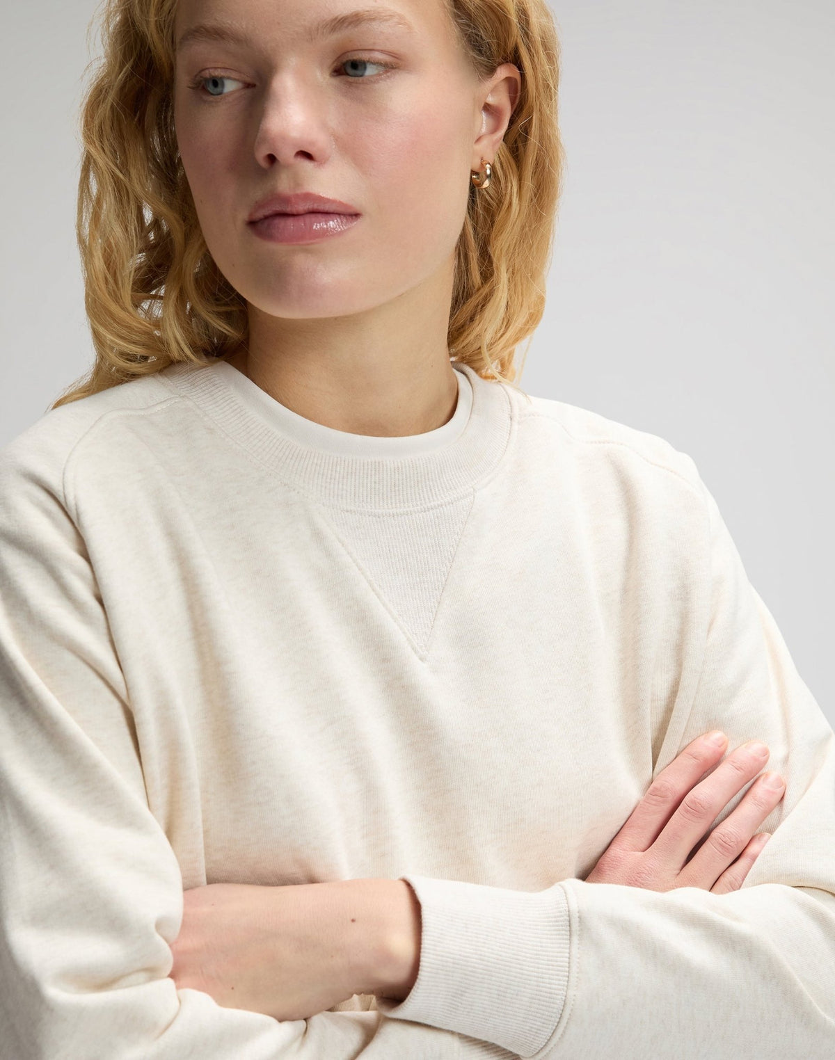 Raglan Crew Sweatshirt in Ecru Heather - LEE Schweiz