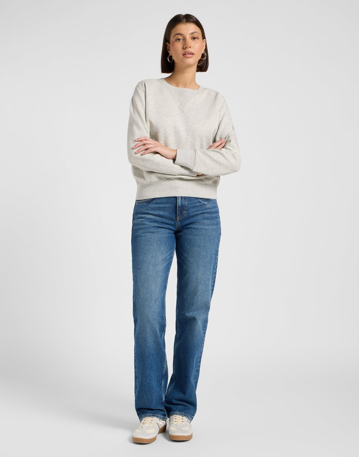 Raglan Crew Sws in Grey Heather - LEE Schweiz