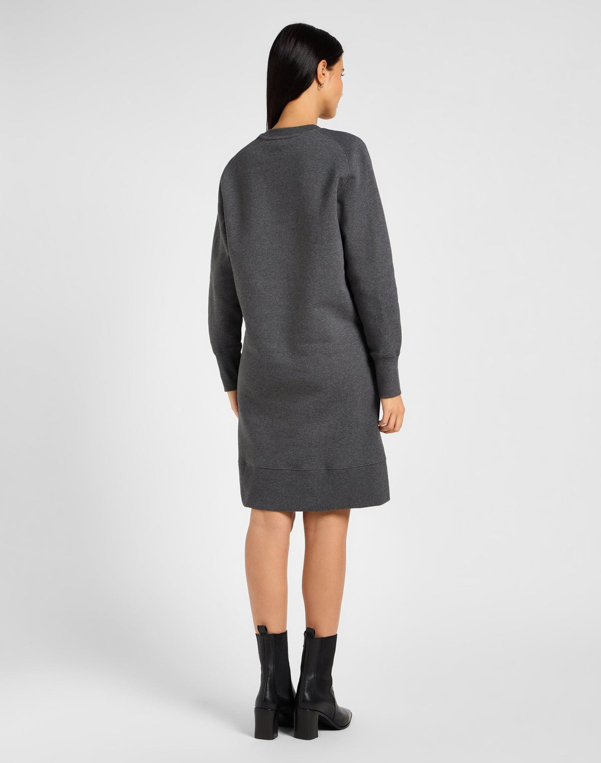Raglan Sweatshirt Dress in Charcoal Heather - LEE Schweiz