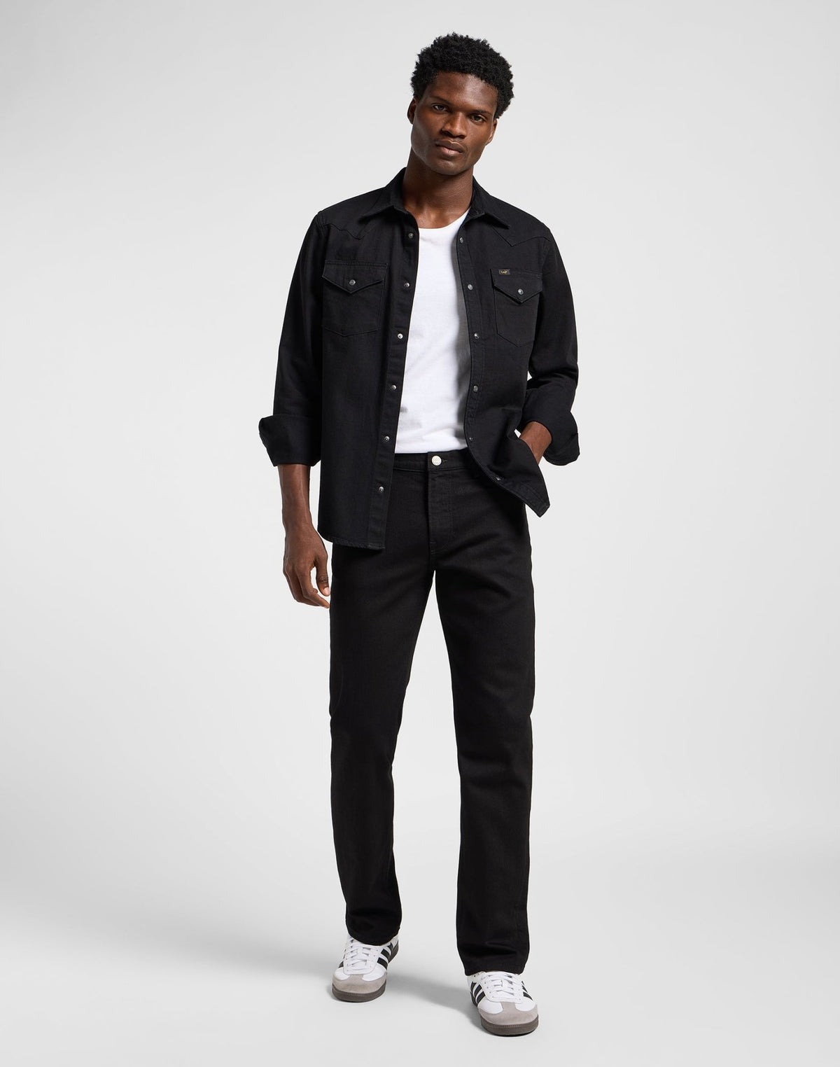 Regular Western Shirt in Black - LEE Schweiz