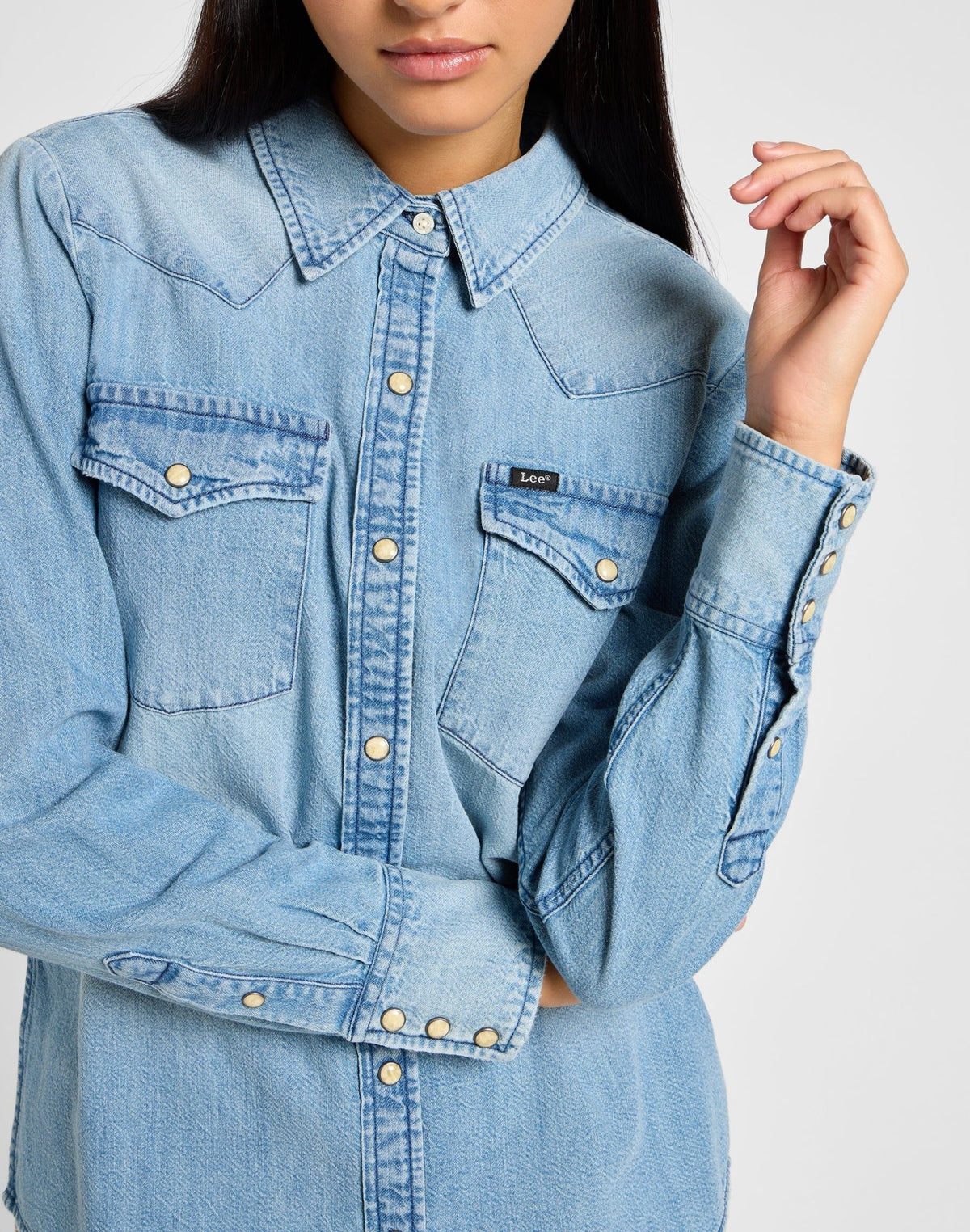Regular Western Shirt in Modern Blue - LEE Schweiz