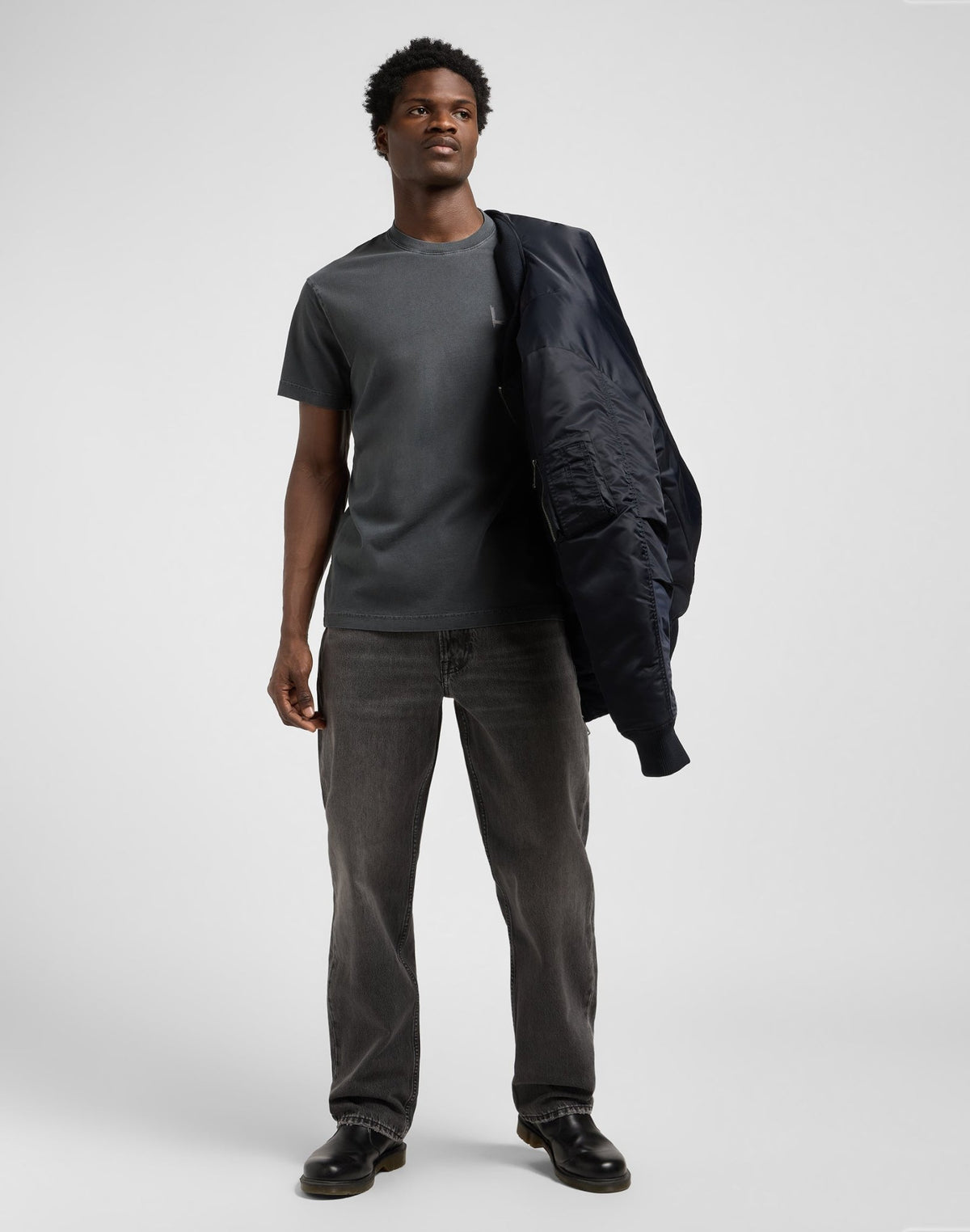 Relaxed Graphic Tee in Washed Black - LEE Schweiz