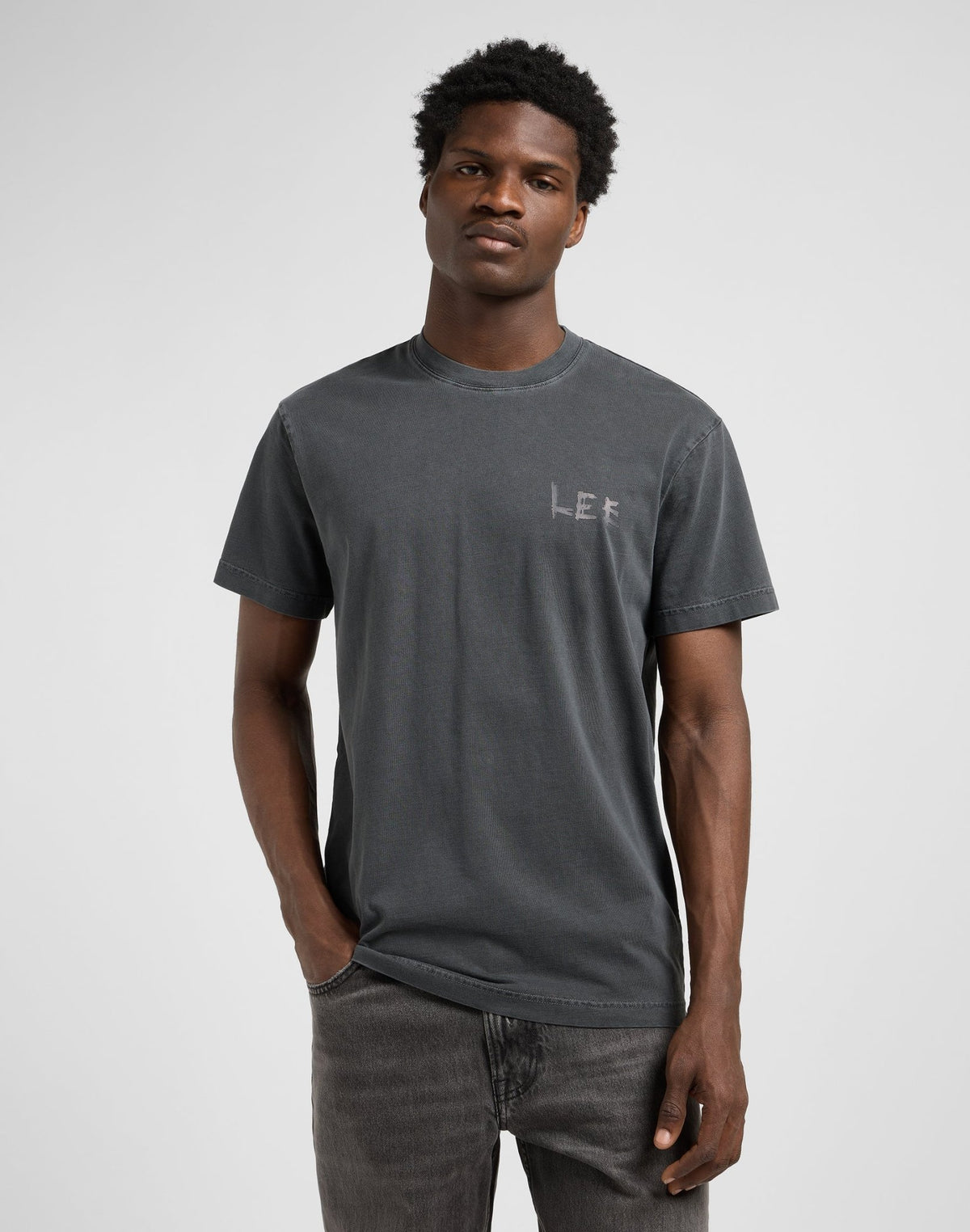 Relaxed Graphic Tee in Washed Black - LEE Schweiz