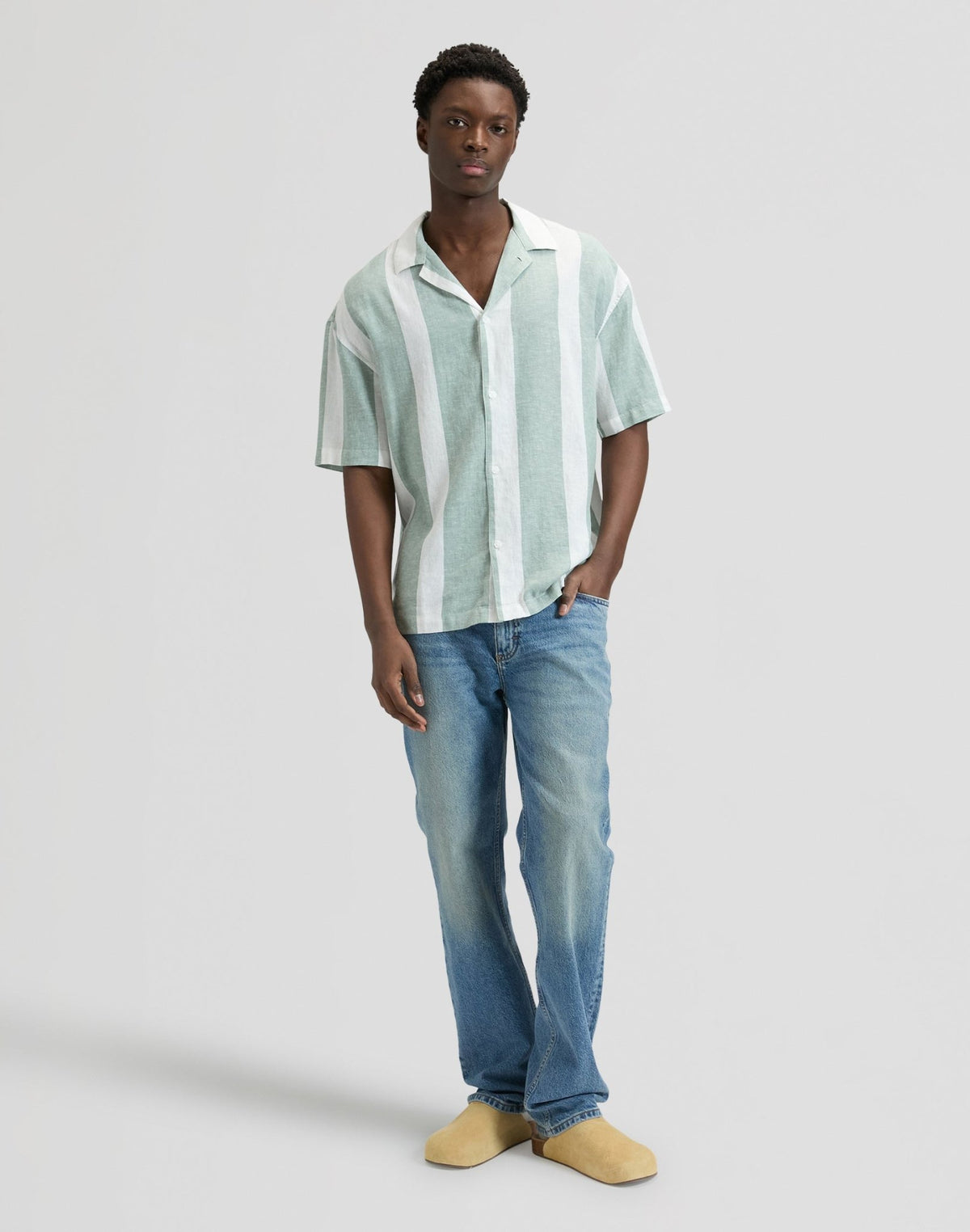 Rlx Resort Shirt in Desert Sage Stripe - LEE Schweiz