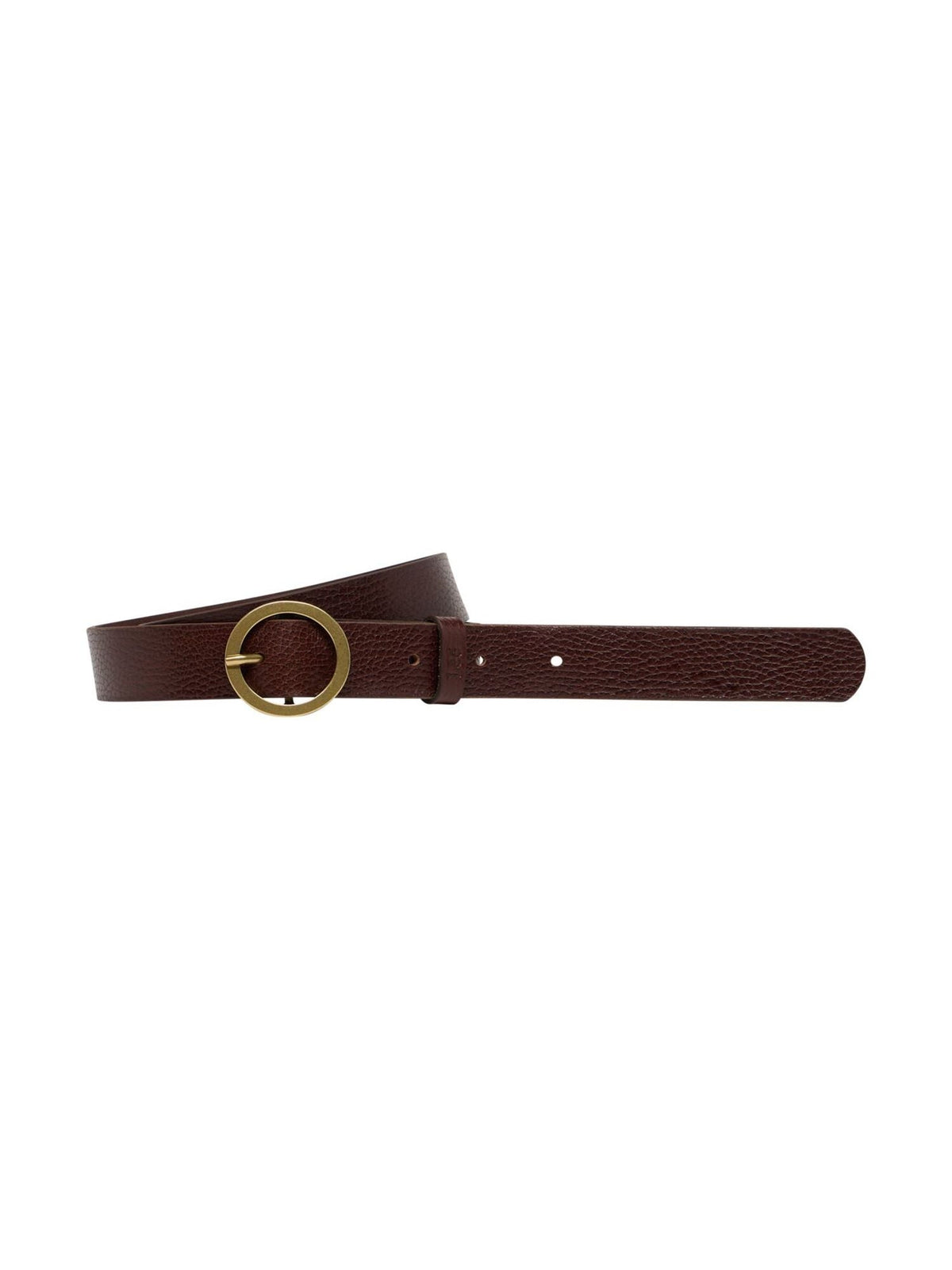 Round Buckle Belt in Dark Brown - LEE Schweiz