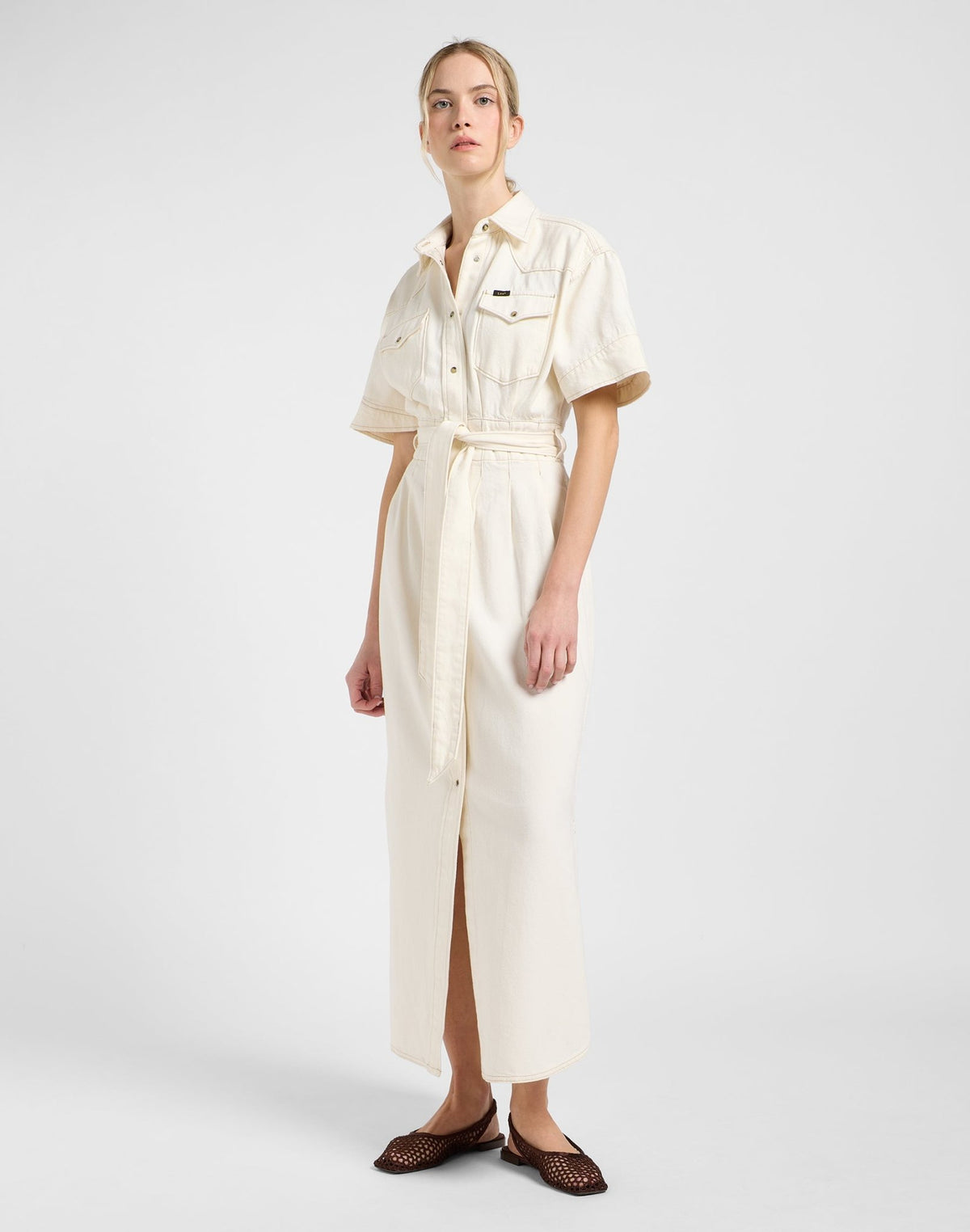 Ss Maxi Western Dress in Ecru - LEE Schweiz