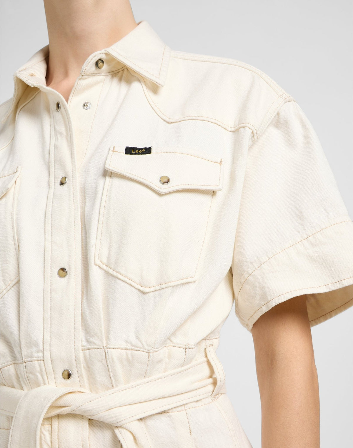 Ss Maxi Western Dress in Ecru - LEE Schweiz