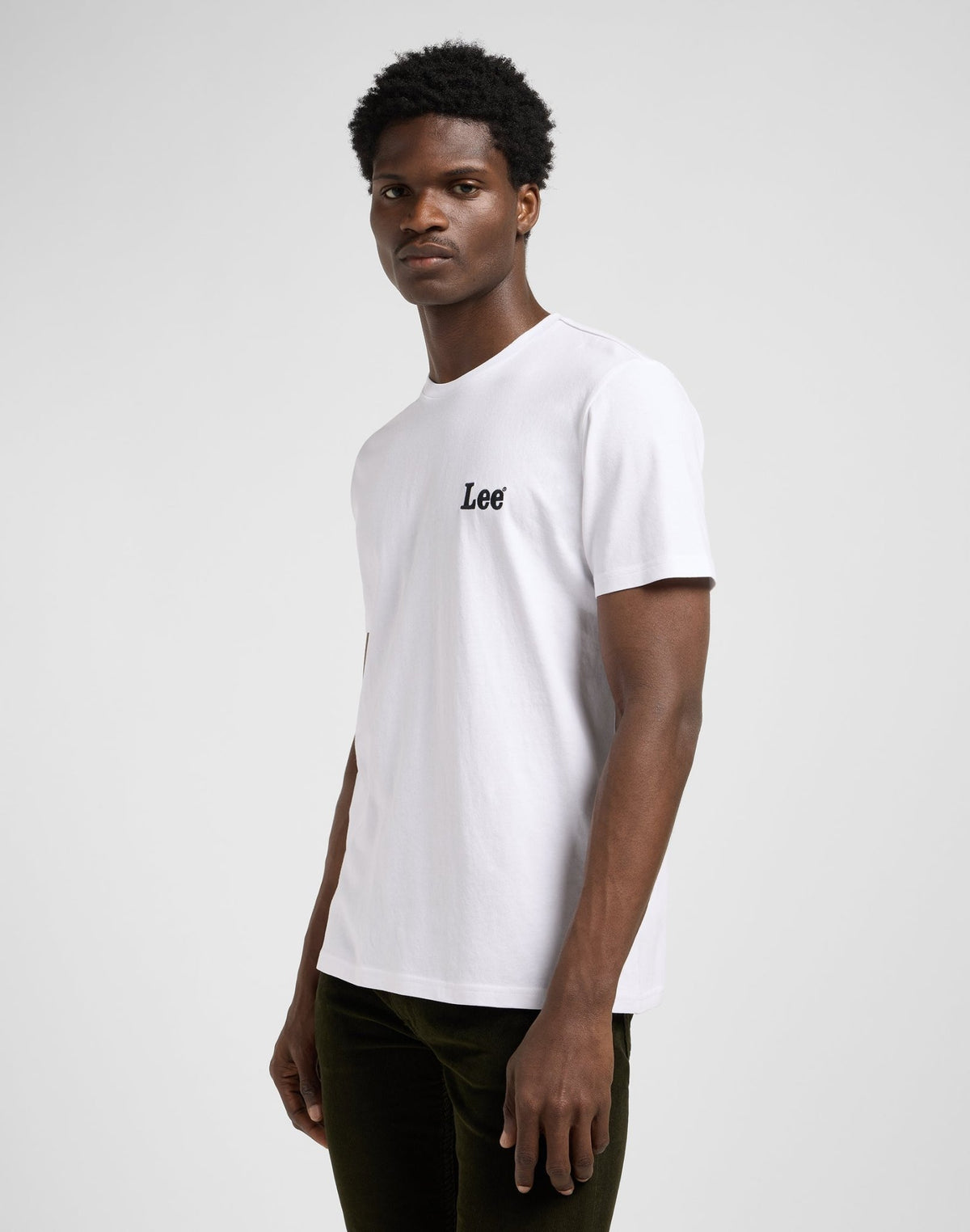 Ss Small Logo Tee in Bright White - LEE Schweiz