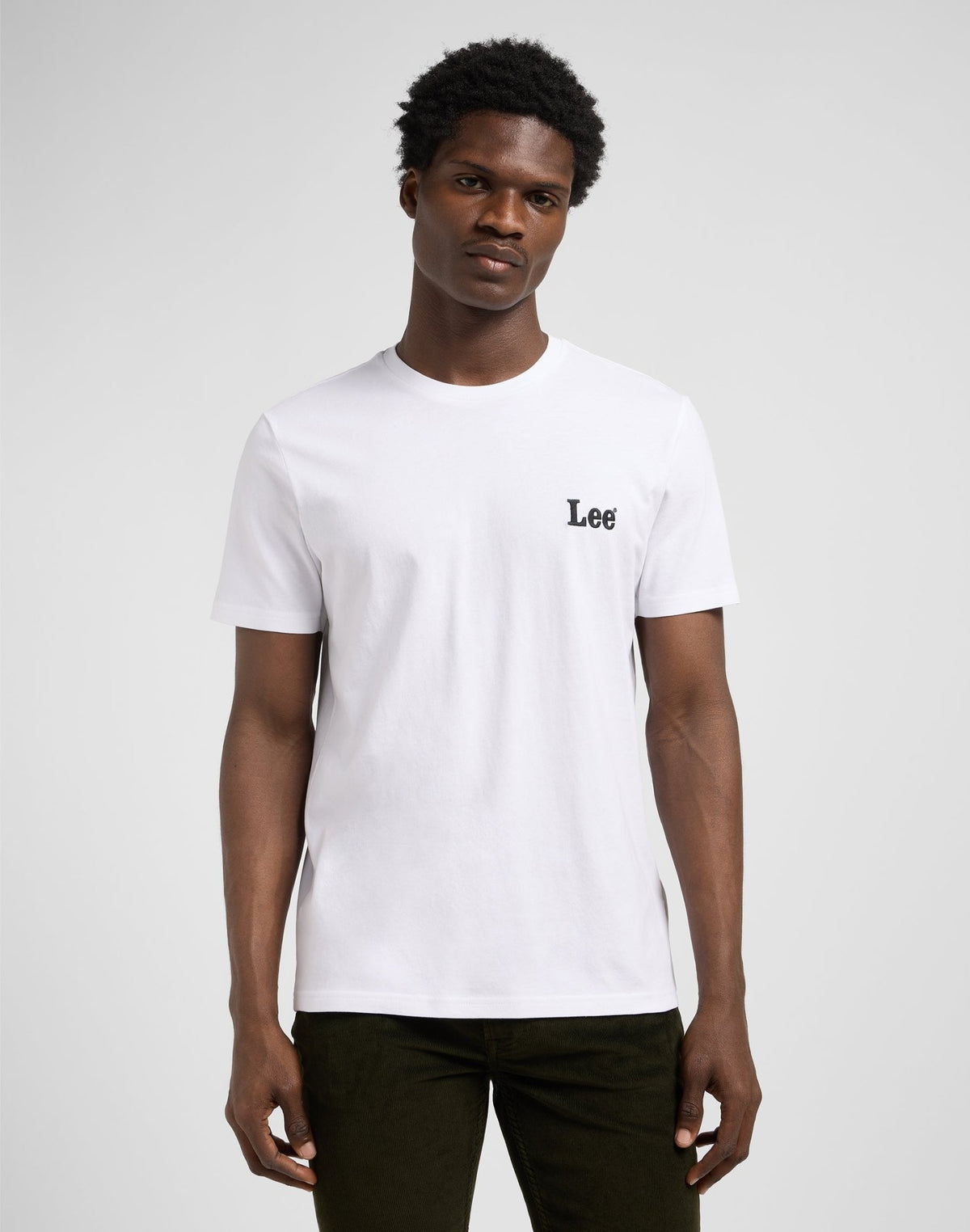 Ss Small Logo Tee in Bright White - LEE Schweiz