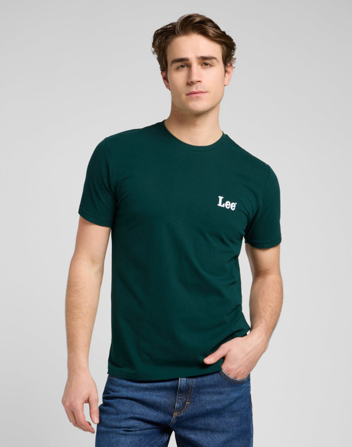 Ss Small Logo Tee in Jade Forest - LEE Schweiz