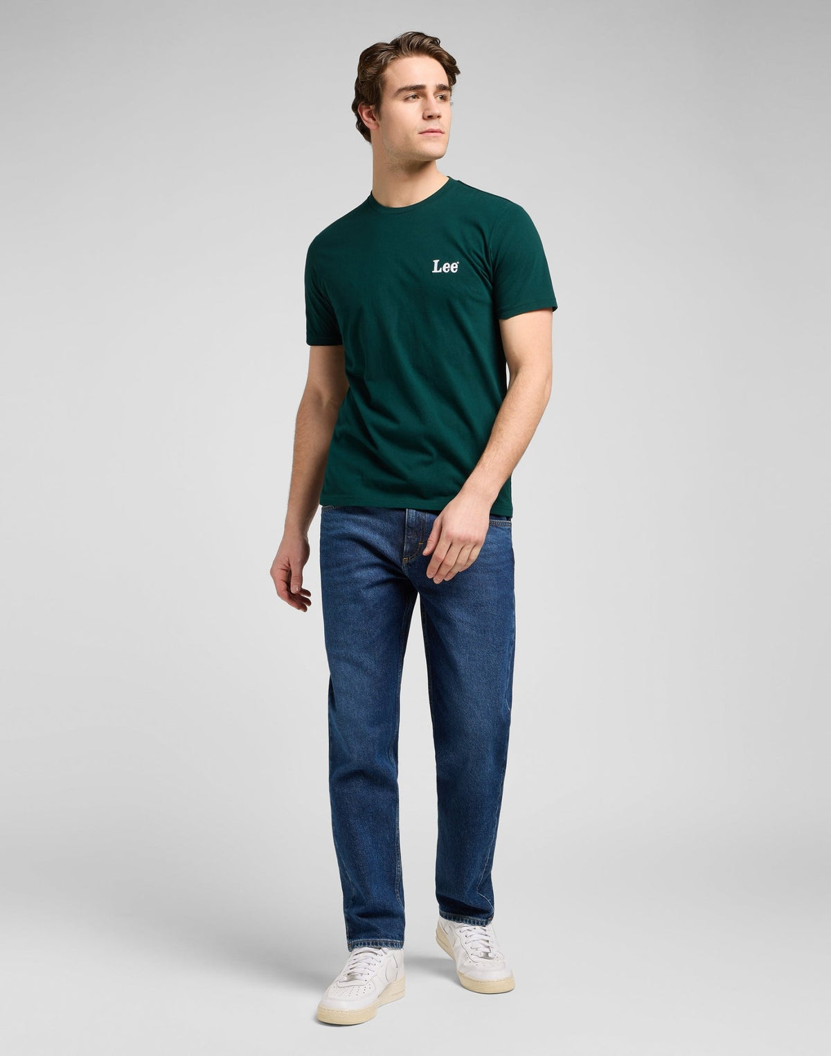Ss Small Logo Tee in Jade Forest - LEE Schweiz