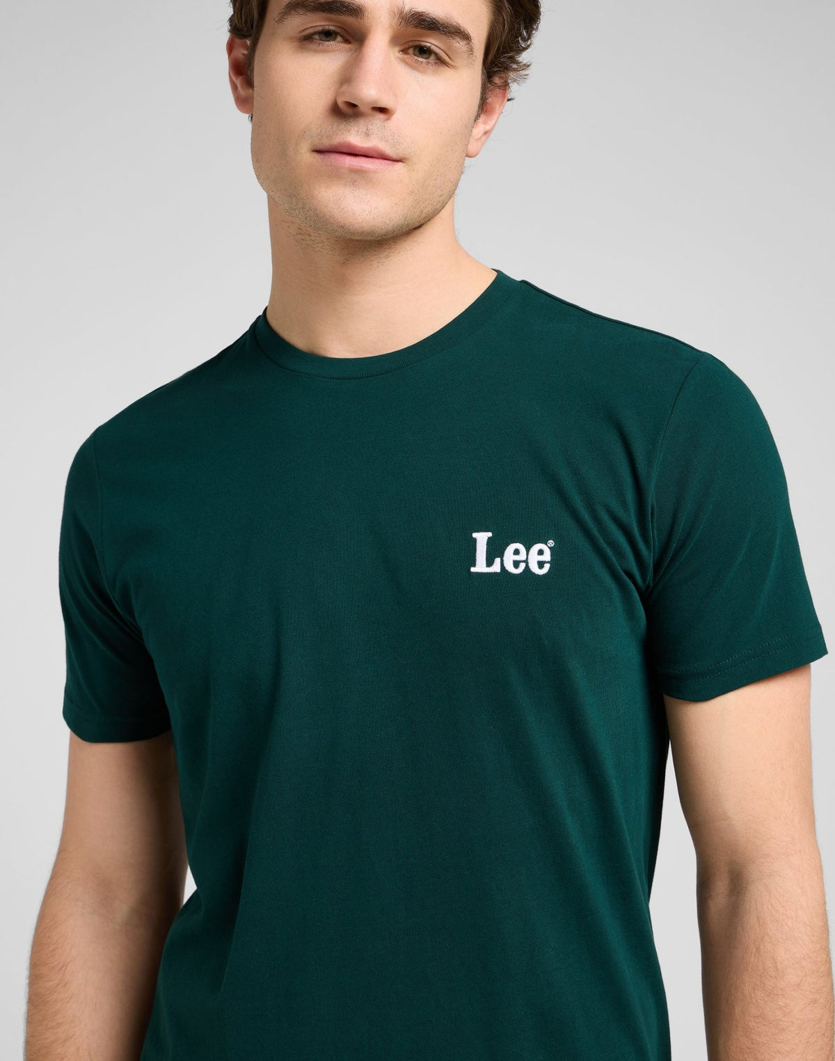 Ss Small Logo Tee in Jade Forest - LEE Schweiz