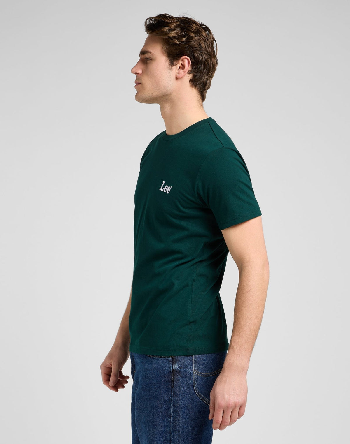 Ss Small Logo Tee in Jade Forest - LEE Schweiz