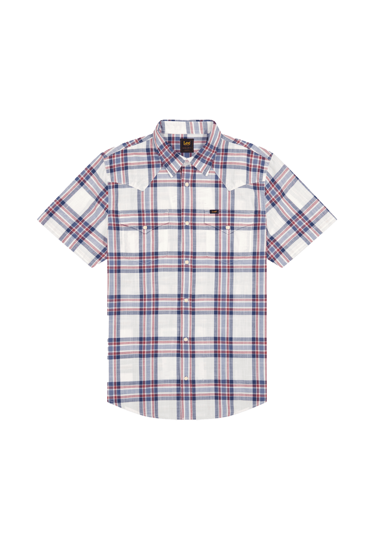 Ss Western Shirt in Academy Blue Plaid - LEE Schweiz